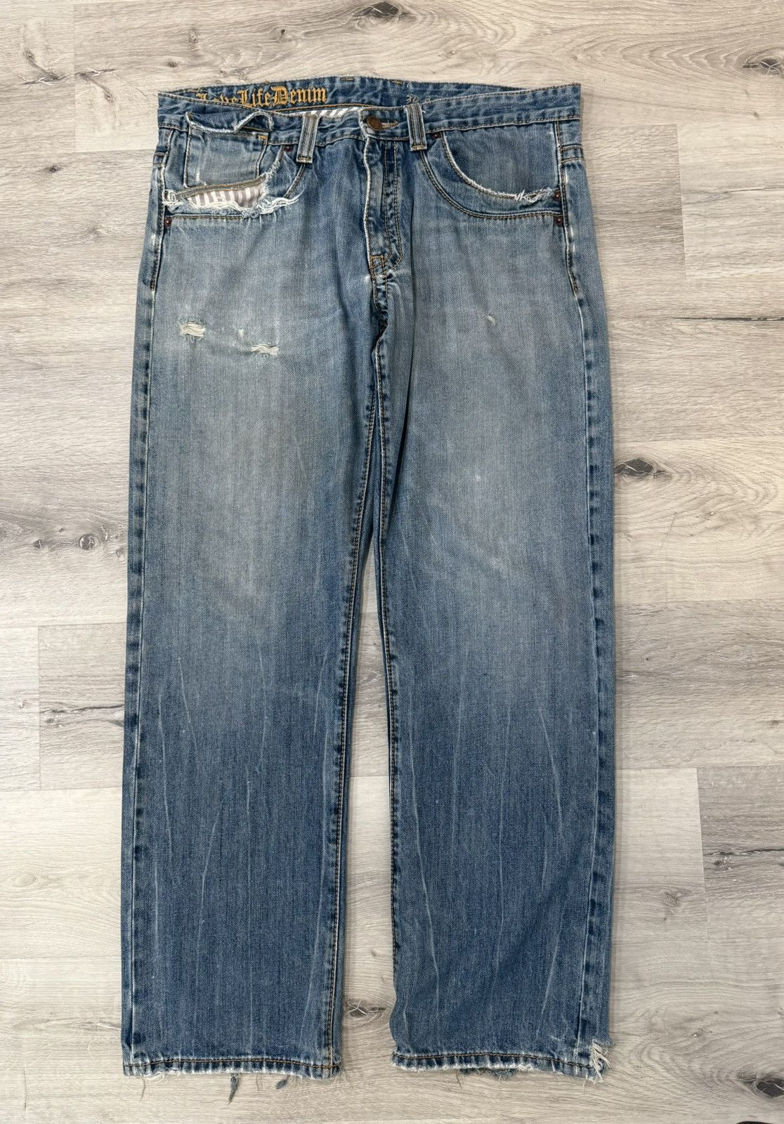 Vintage AZZURE “Voodoo Collection” Straight Fit Denim Size US 36 / EU 52 - 1 Thumbnail