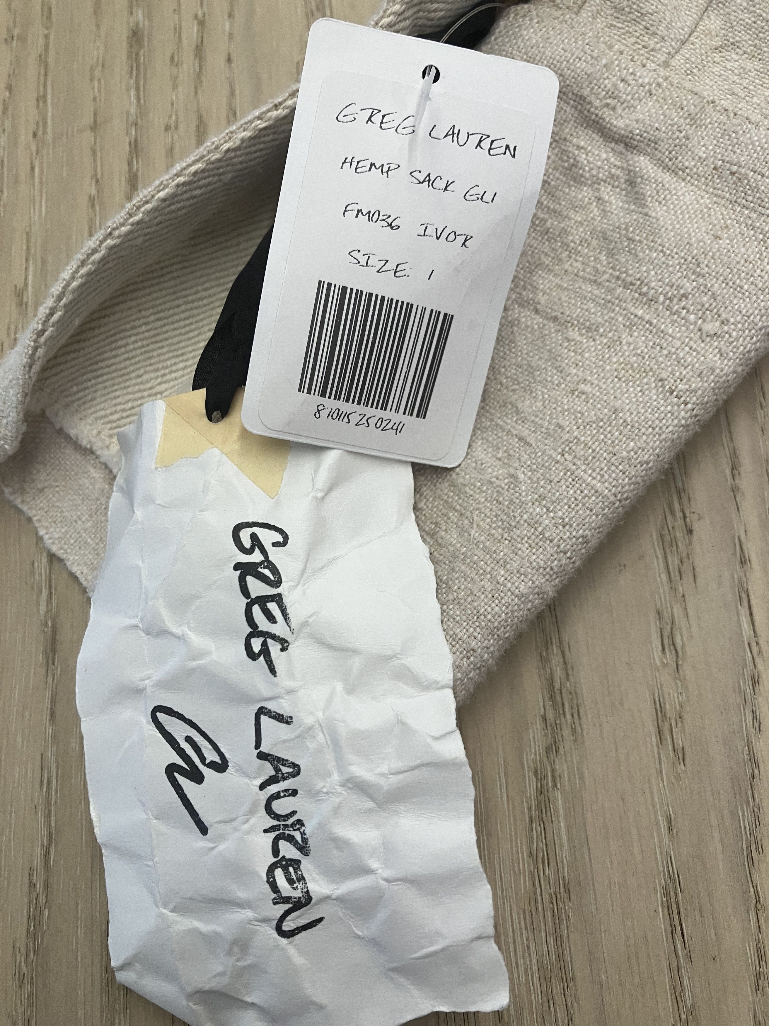 Greg Lauren $1725 NWT Greg Lauren Ivory Hemp Sack GL1 Size US S / EU 44-46 / 1 - 8 Thumbnail