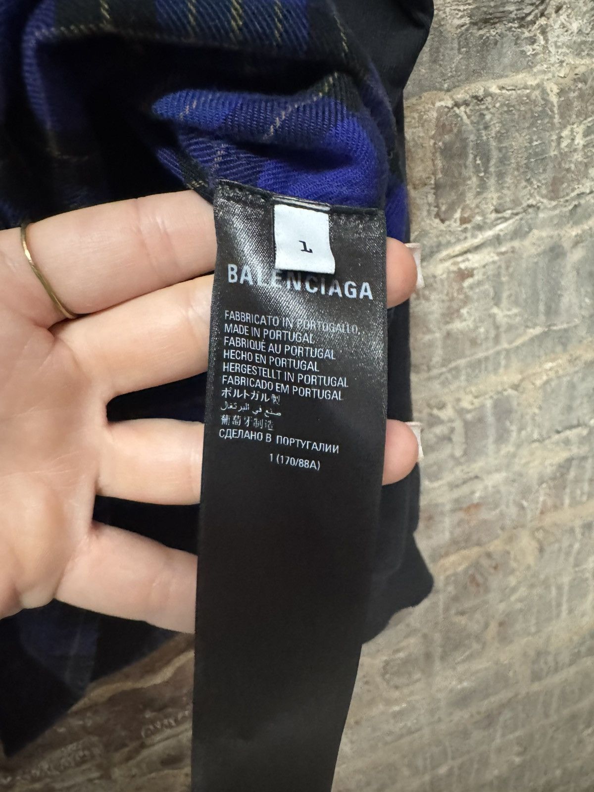 Balenciaga Balenciaga Hybrid Flannel Shirt Size US S / EU 44-46 / 1 - 4 Thumbnail