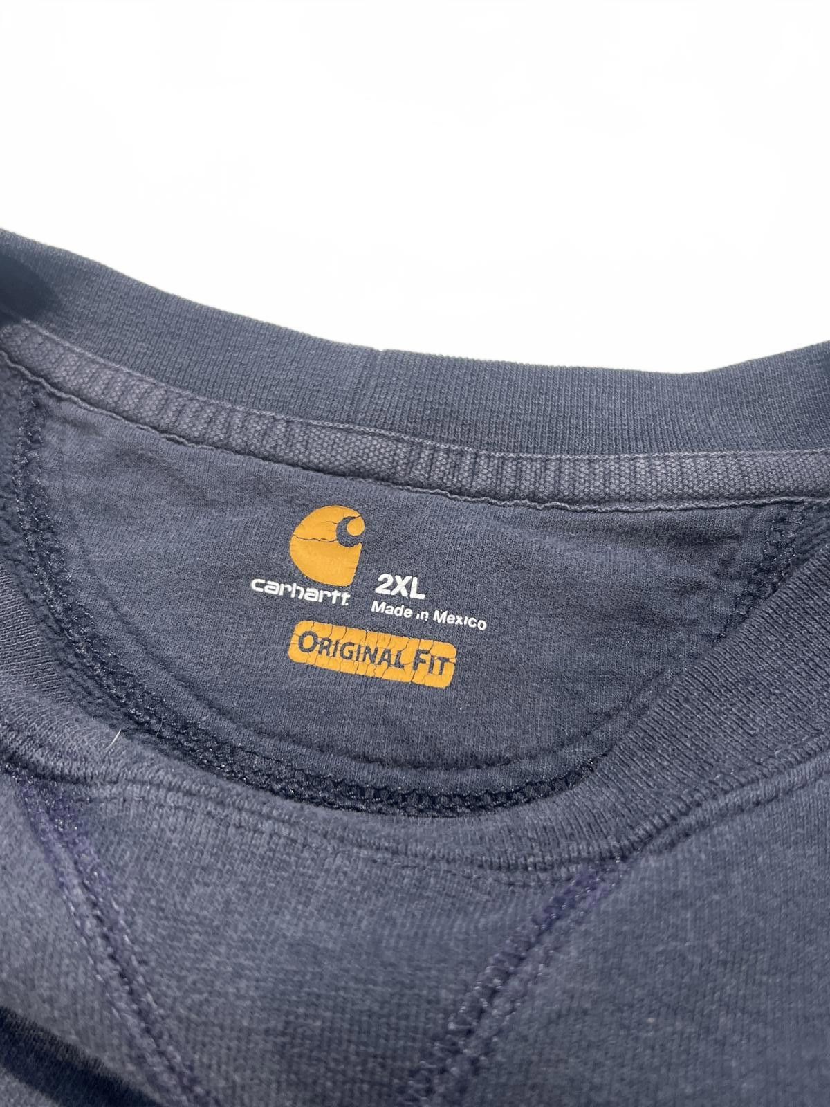 Carhartt VTG Carhartt "MM Services" (Retired) Men's Navy Work Sweater Size US XXL / EU 58 / 5 - 3 Thumbnail