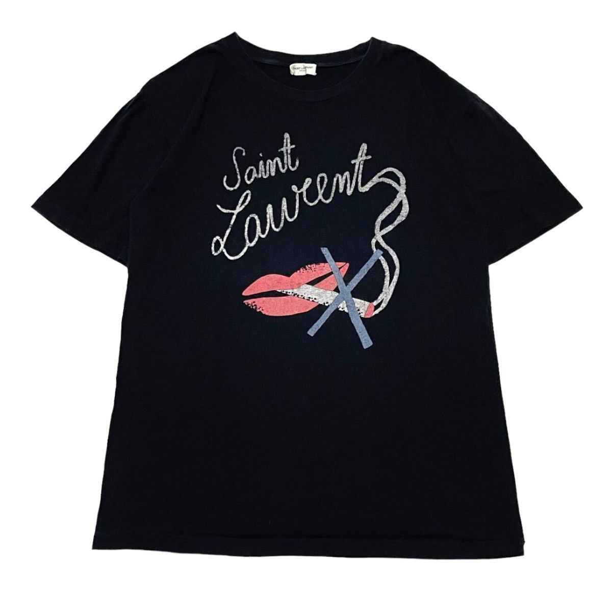 SAINT LAURENT PARIS Vintage Logo Crew T