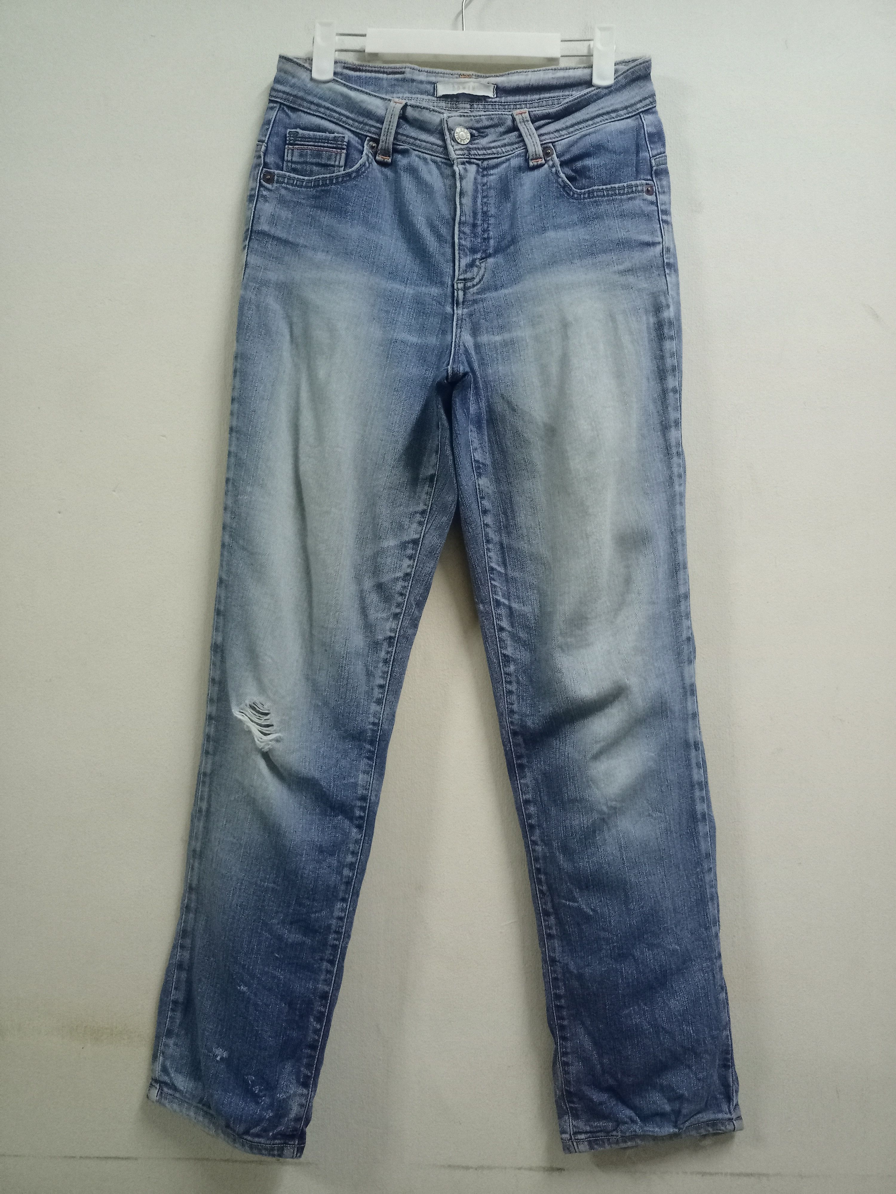 Edwin × Japanese Brand Vintage Edwin Japan Light Wash Distressed Jeans 27x30 Size US 27 - 1 Thumbnail