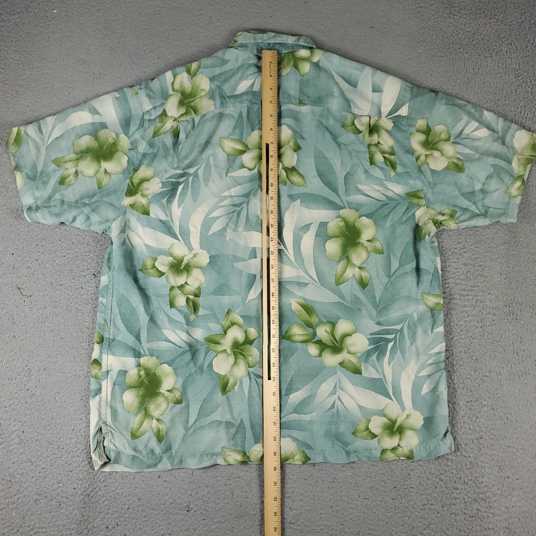Tommy Bahama Tommy Bahama Floral Button-Up Shirt Mens XL Teal Hawaiian Short Sleeve Casual Size US XL / EU 56 / 4 - 7 Thumbnail