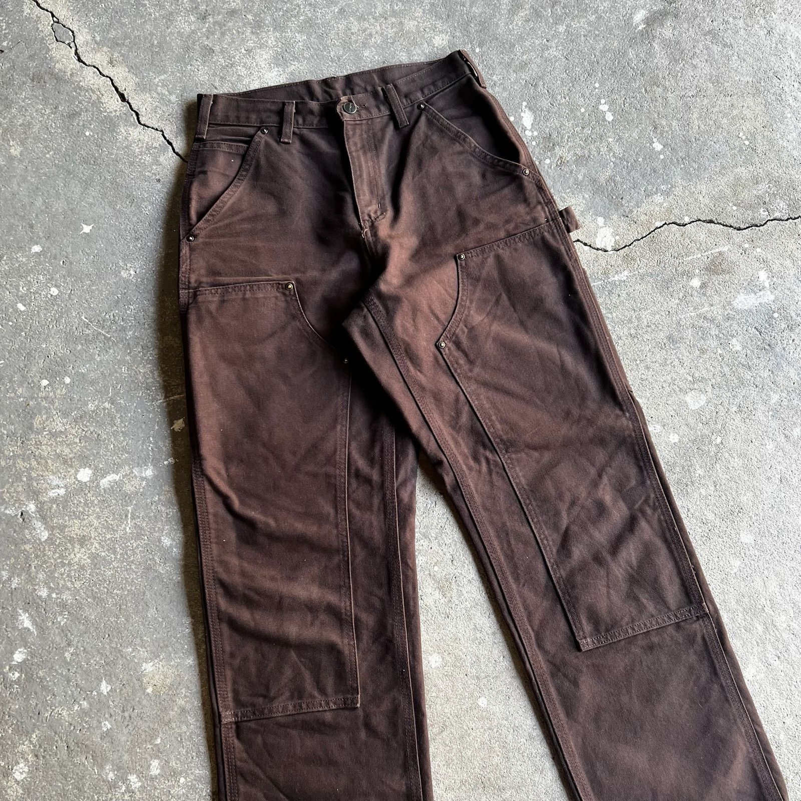 Carhartt × Vintage Carhartt brown double knee work wear carpenter pants Size US 30 / EU 46 - 2 Thumbnail
