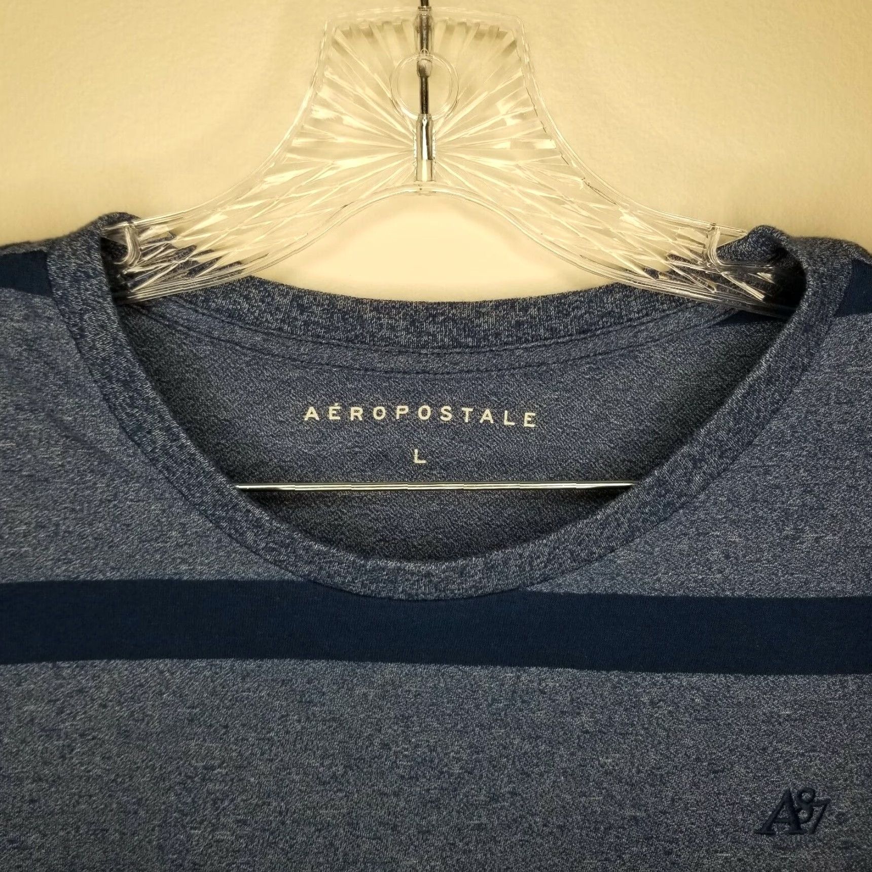 Vintage Aeropostale Mens Blue Striped T-Shirt Large Size US L / EU 52-54 / 3 - 3 Thumbnail