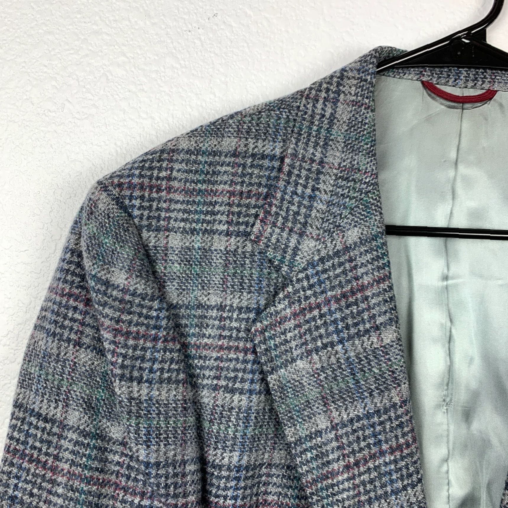 Hart Schaffner Marx Hart Schaffner Marx Wool Plaid Blazer Suit Sport Coat 44 x 31 Mens Shirt Size 44R - 2 Thumbnail