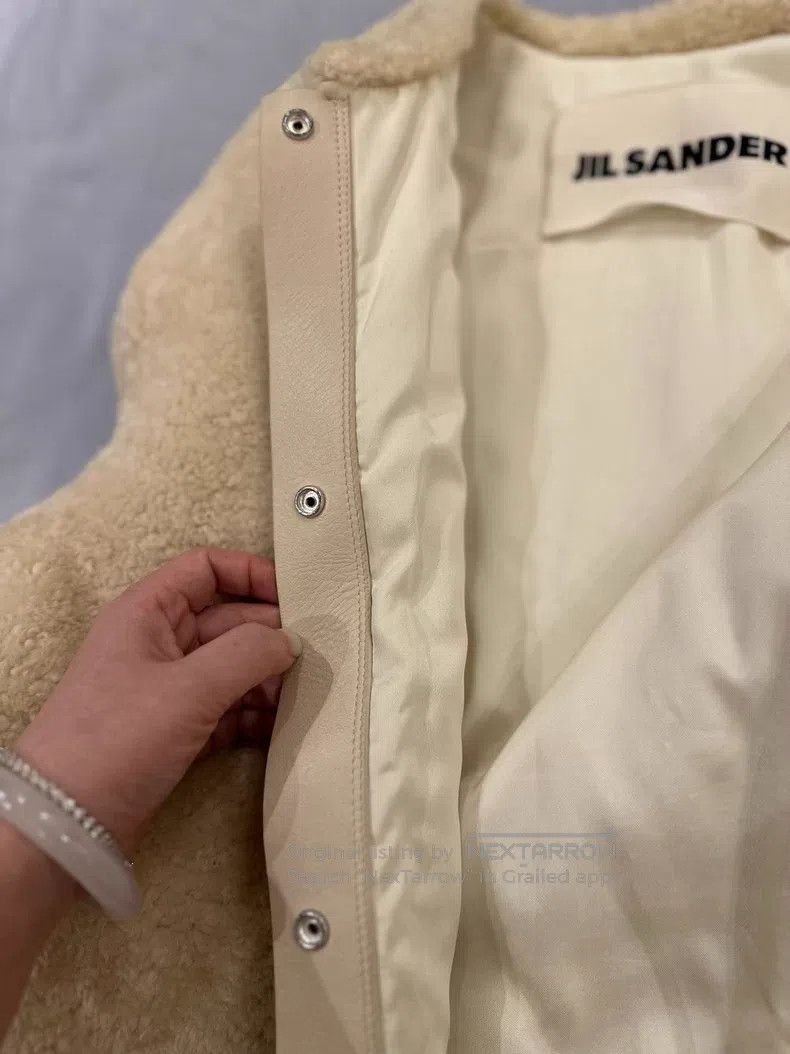 Jil Sander Jil Sander One piece coat of beige fur Size L / US 10 / IT 46 - 6 Thumbnail