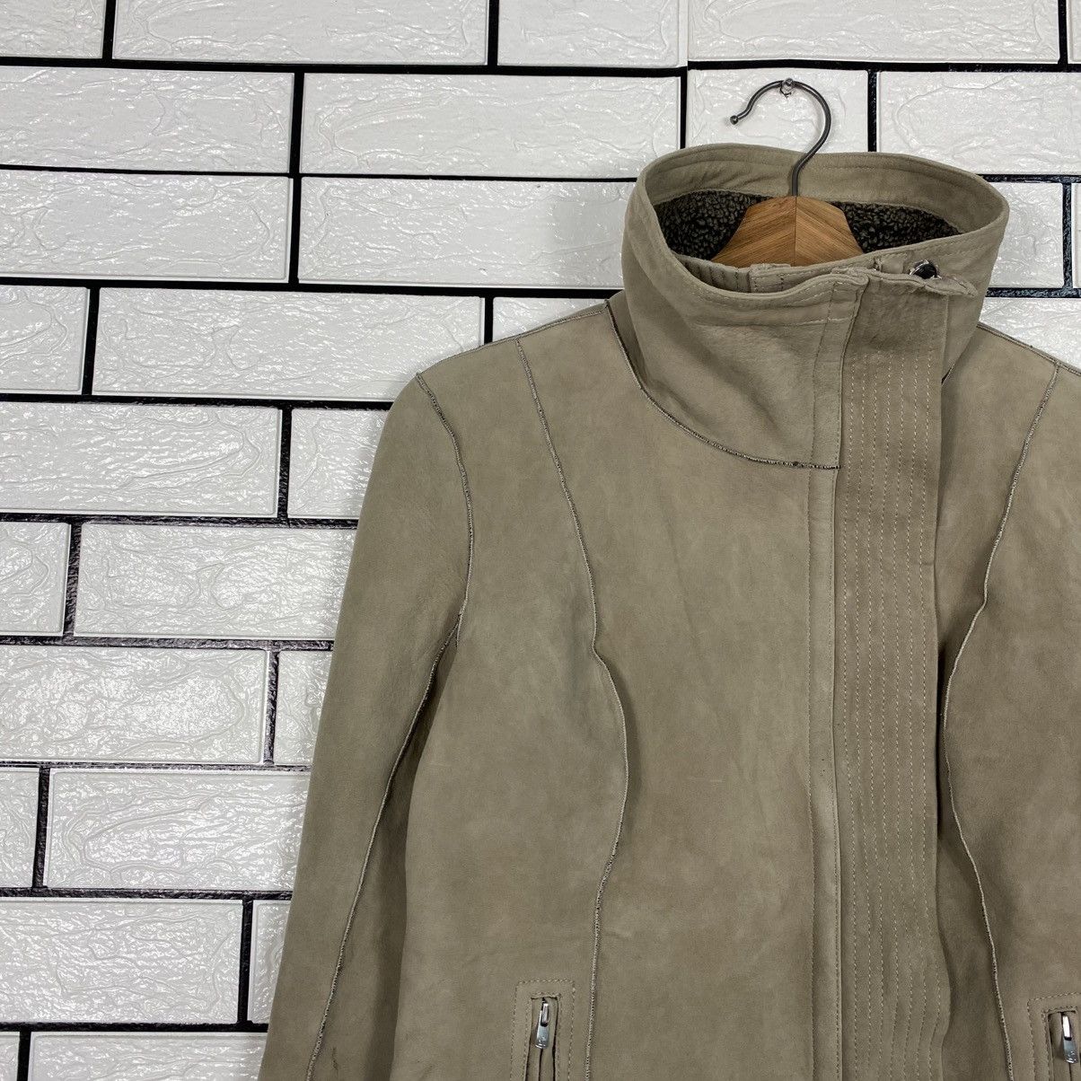 Issey Miyake 📌Cropped Biker Leather Jacket 7 Mamkind Double Collar Size US XS / EU 42 / 0 - 8 Thumbnail
