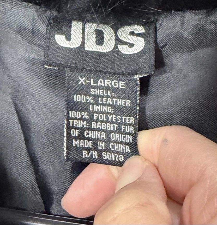 Other JDS Black Suede Leather Jacket Genuine Rabbit Fur Trim XL Size XL / US 12-14 / IT 48-50 - 6 Thumbnail