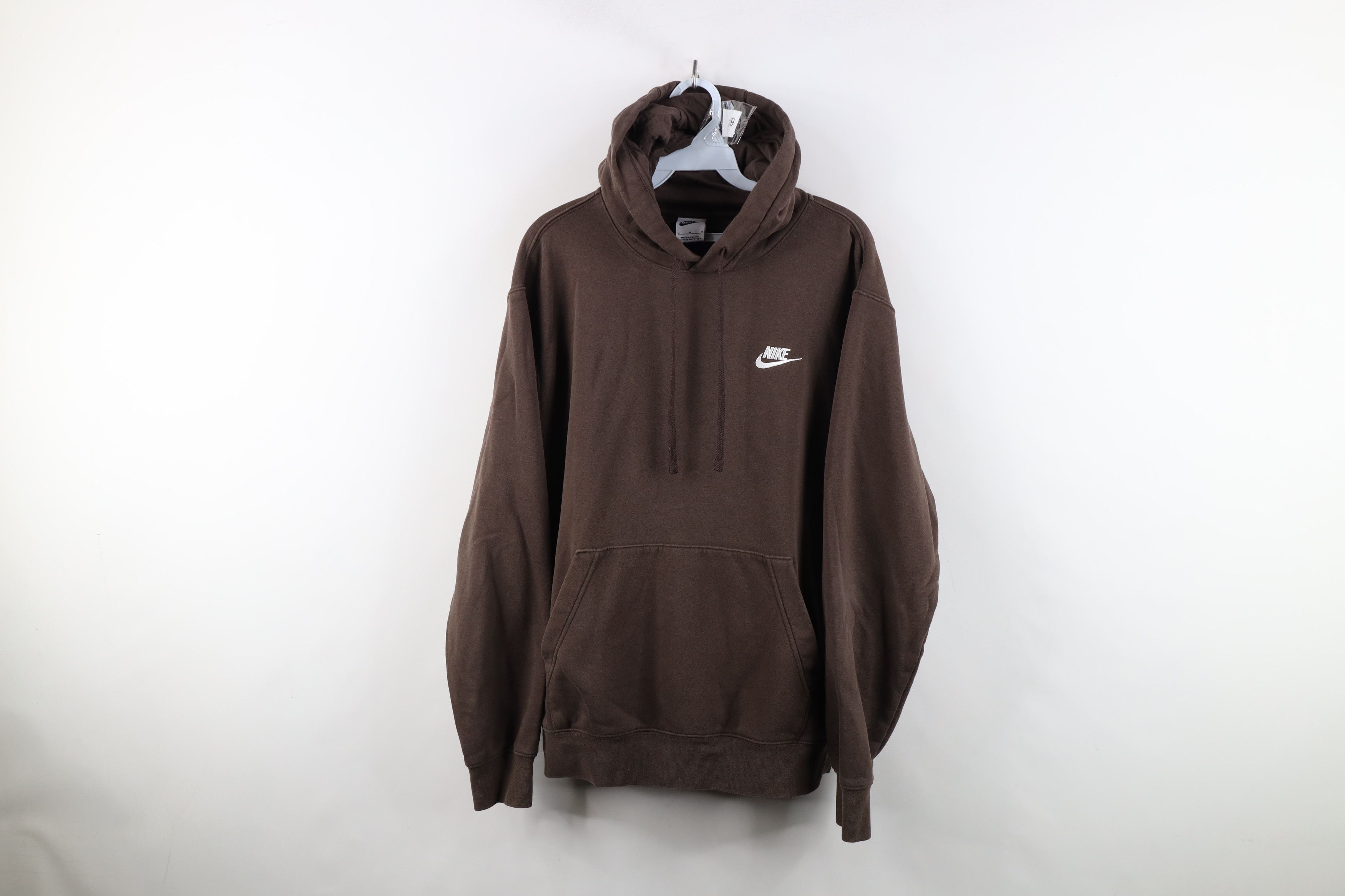 Nike Vintage Y2K Nike Swoosh Hoodie Sweatshirt Chocolate Brown Size US M / EU 48-50 / 2 - 1 Thumbnail