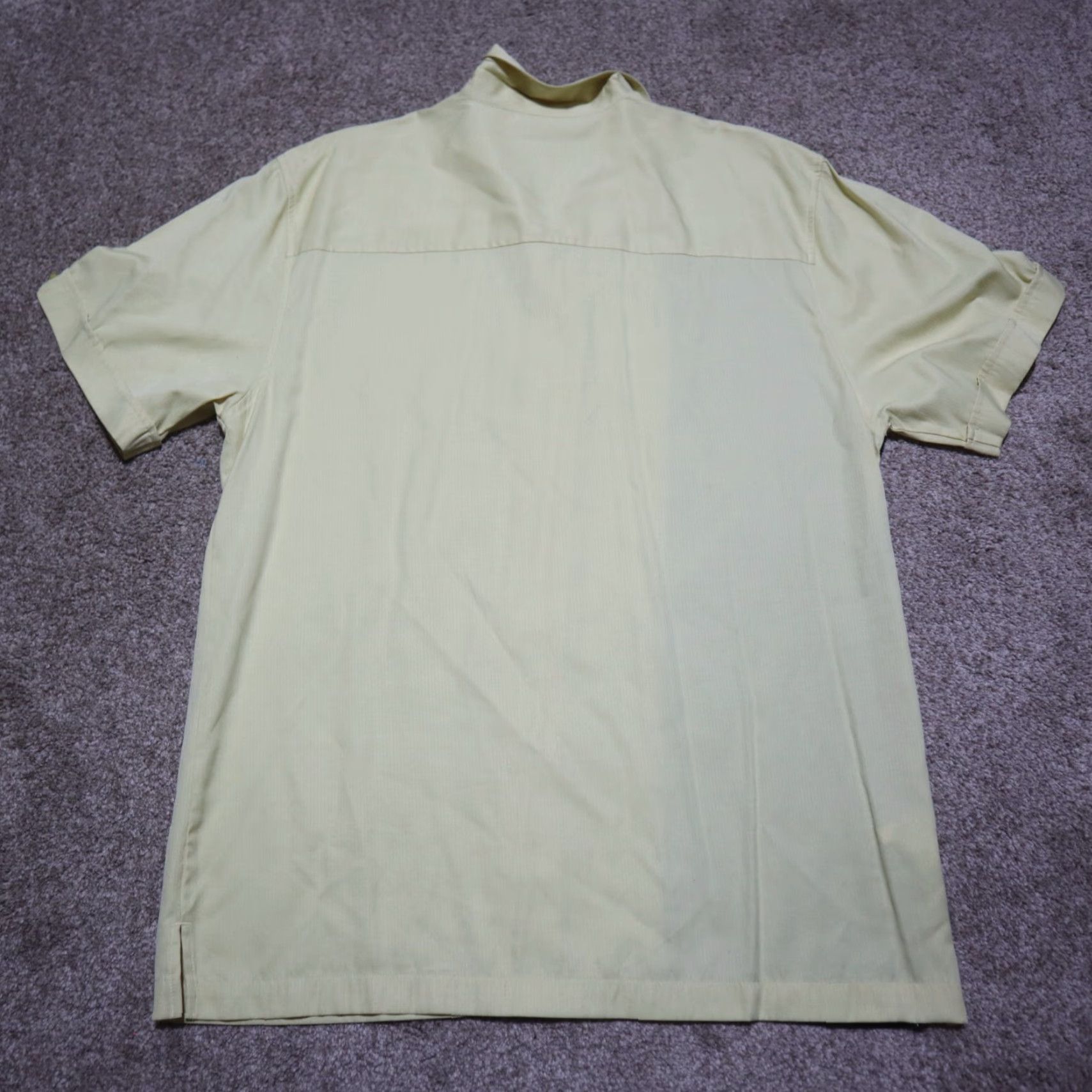 Vintage Havanera Shirt Men Medium Linen Rayon Blend Hawaiian Yellow Short Sleeve Button-Up Size US M / EU 48-50 / 2 - 8 Thumbnail