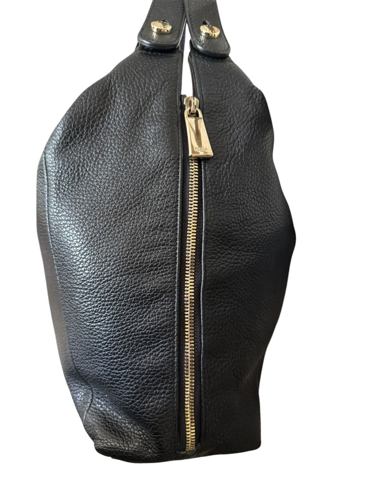 Designer × Furla Furla Black Leather Hobo Bag Size ONE SIZE - 5 Thumbnail