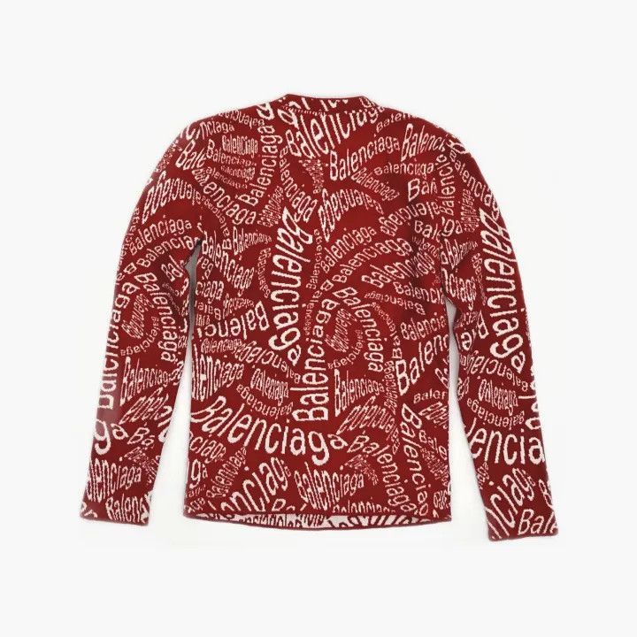 Other Balenciaga Red Logo Long Sleeve Sweatshirt 0079-2507 Size S / US 4 / IT 40 - 3 Thumbnail