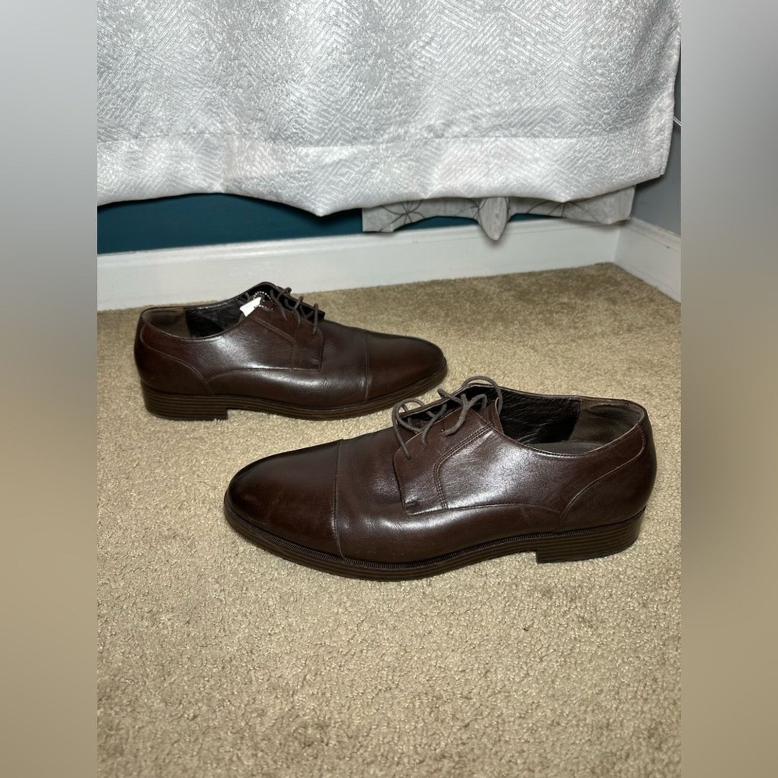Cole Haan COLE HAAN Dress Shoes Brown Leather Oxfords Men's Sz 10 Size US 10 / EU 43 - 1 Thumbnail