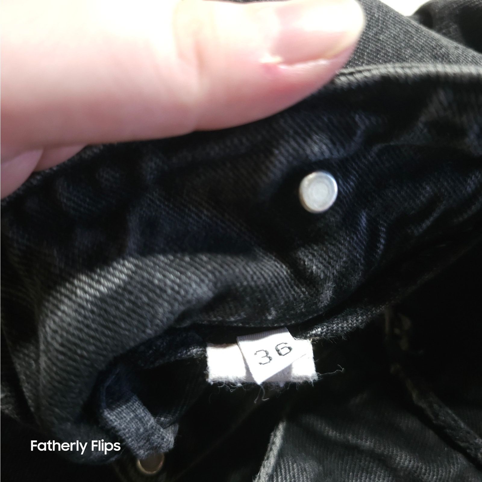 Other WAH Makers Black Cinch Back Jeans Size 36 Button Fly Denim Size US 36 / EU 52 - 9 Thumbnail