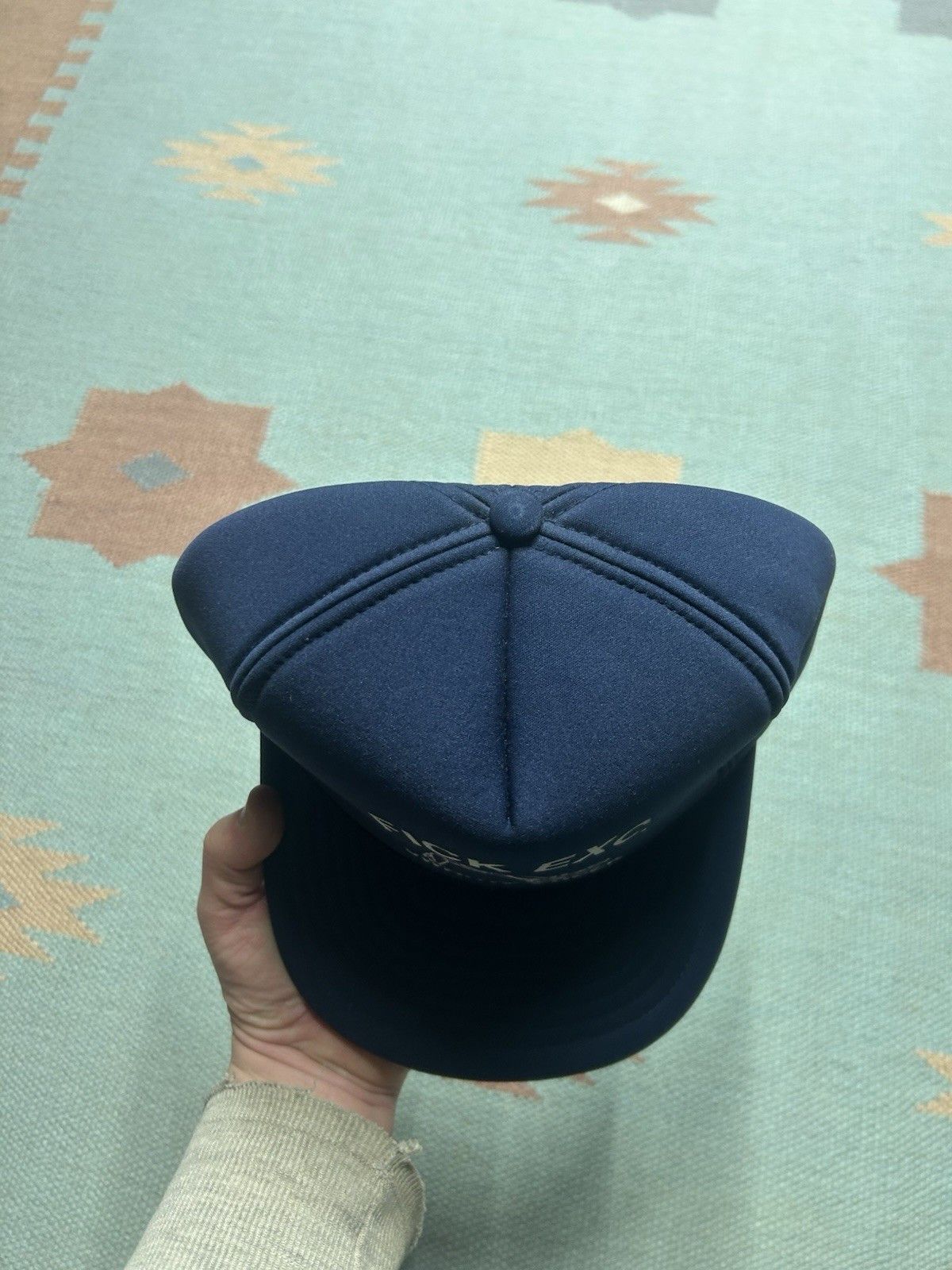 Vintage Vtg snapback hat Fick Excavating Michigan construction navy Size ONE SIZE - 3 Thumbnail