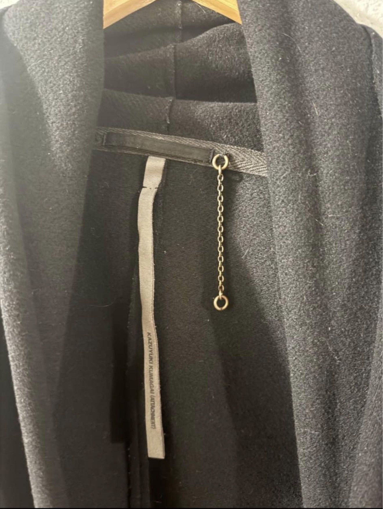 Kazuyuki Kumagai Attachment Attachment draped wool coat Size US S / EU 44-46 / 1 - 2 Thumbnail
