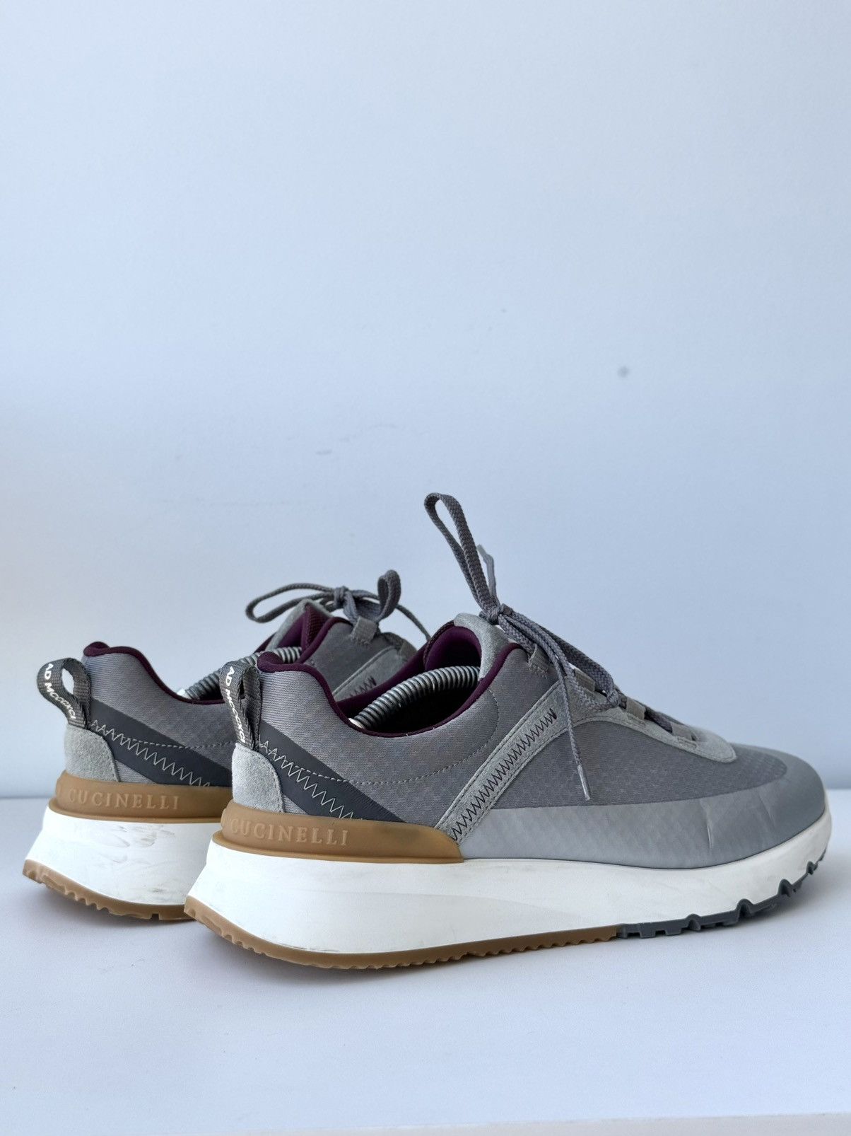 Brunello Cucinelli Brunello Cucinelli Honeycomb Grey Lace Up Sneaker Mens Shoes Size US 12 / EU 45 - 7 Thumbnail