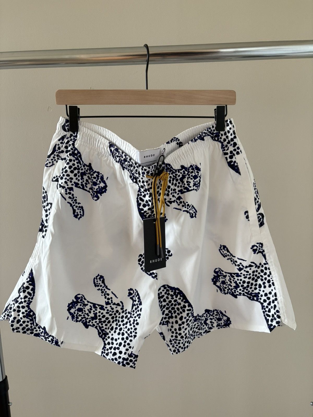 Rhude Leopard swim shorts