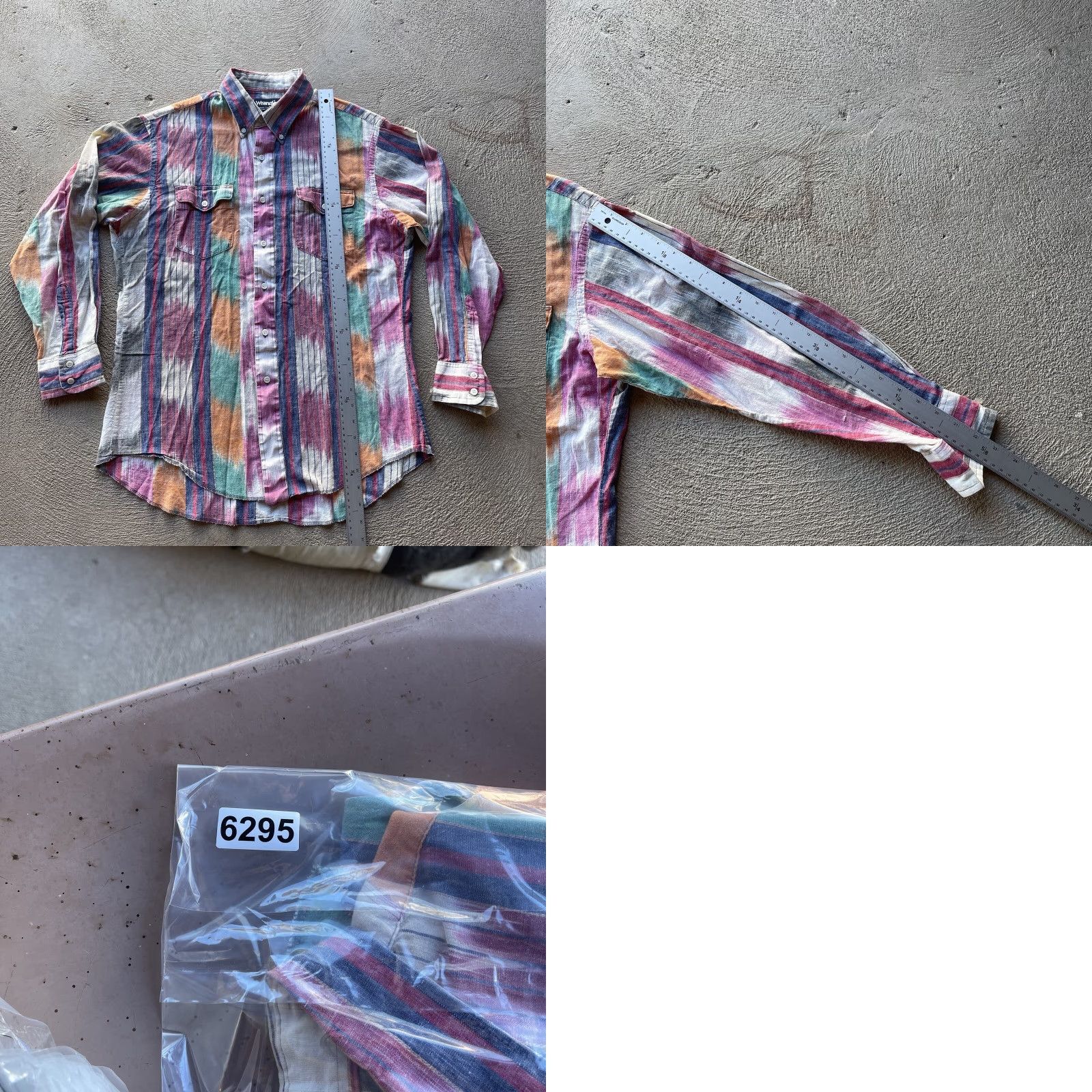 Wrangler VINTAGE Wrangler Shirt Mens Button-Up Western Aztec Long Sleeve White Cotton 16 33 M Mens Size US M / EU 48-50 / 2 - 8 Thumbnail