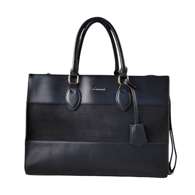 Designer Lovevook Colorblock Vegan Leather Laptop Briefcase Tote Bag Size ONE SIZE - 2 Thumbnail