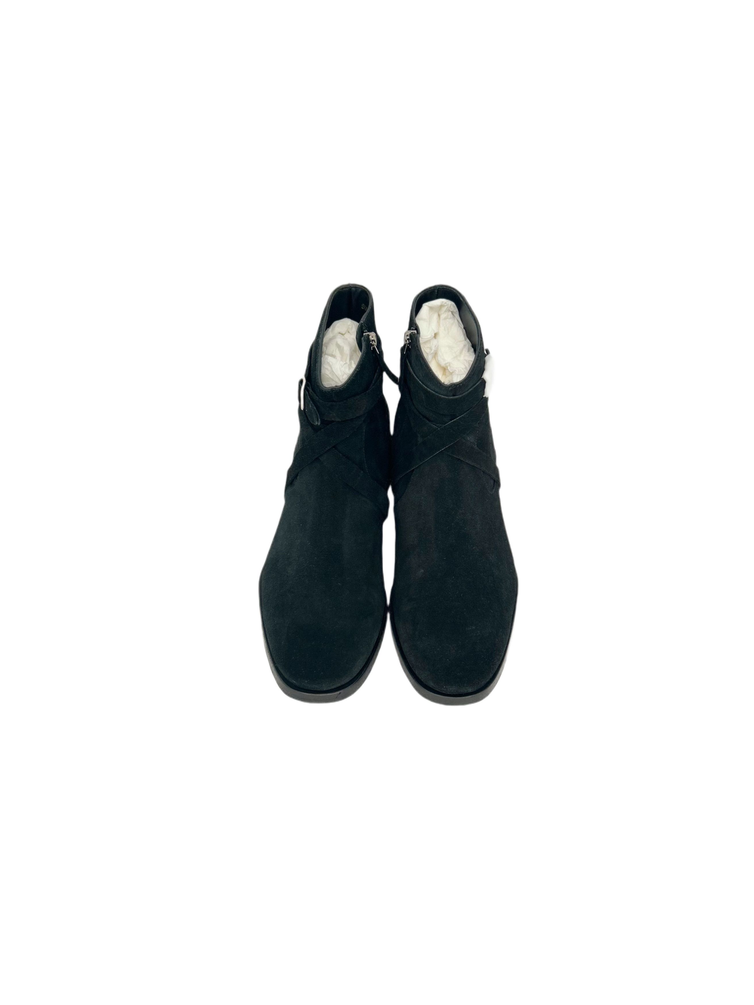 Mr. Hare Black Sonny Suede Leather Zip & Strap Boots Size US 12 / EU 45 - 3 Thumbnail