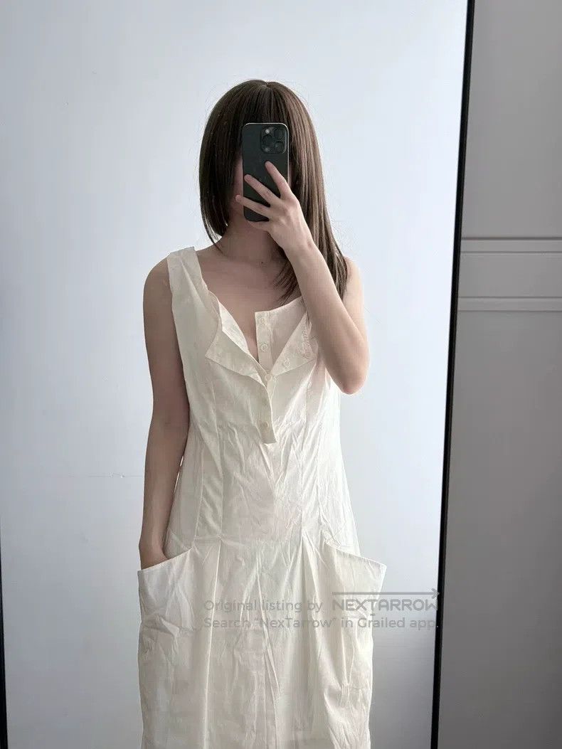 Helmut Lang Helmut Lang White Two-Piece Sleeveless Dress Size M / US 6-8 / IT 42-44 - 4 Thumbnail
