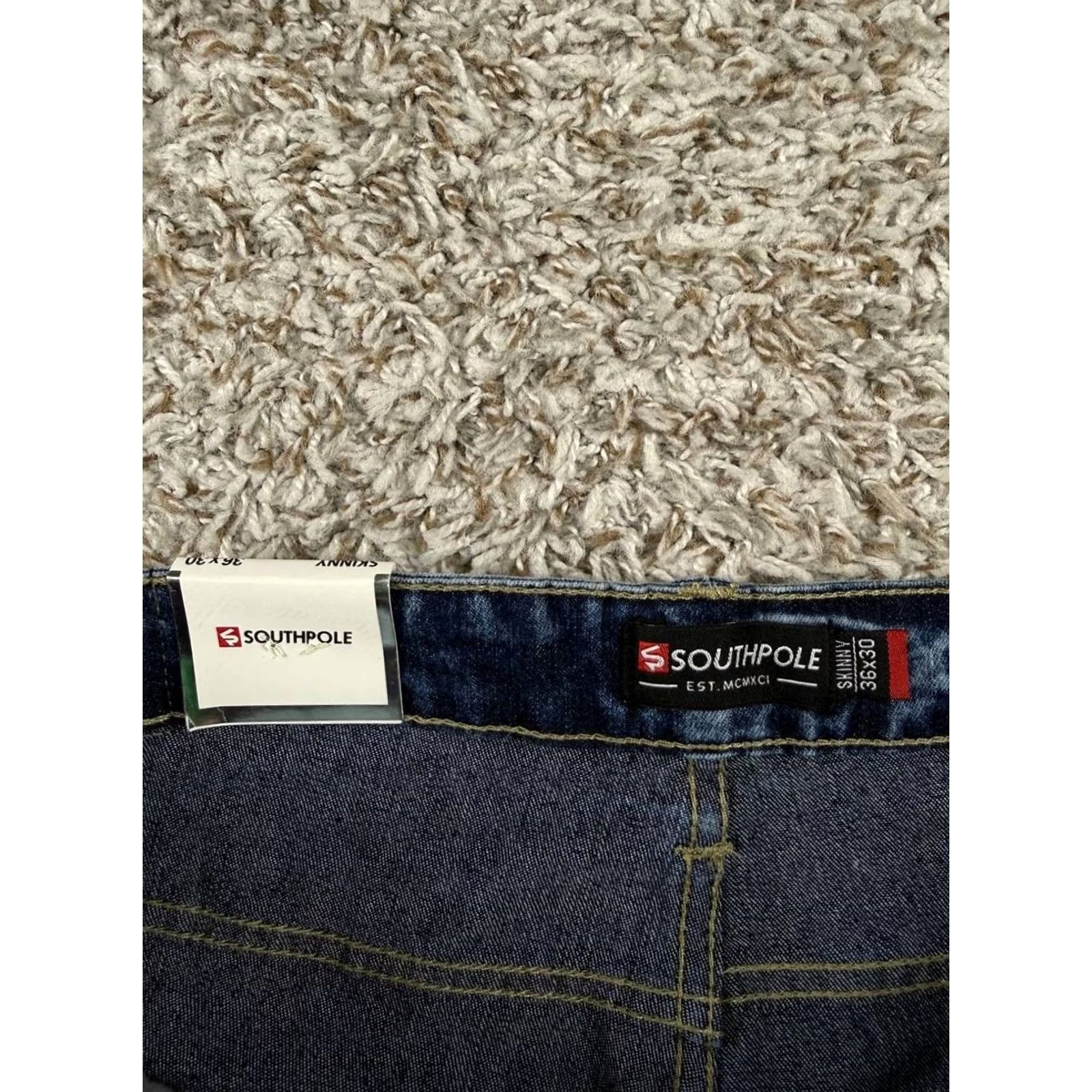 Southpole Southpole Jeans Skinny Denim Blue 36x30 Mens Regular Size 36 Inseam 30 Blue Denim Logo Slim Jeans Men Size US 36 / EU 52 - 7 Thumbnail