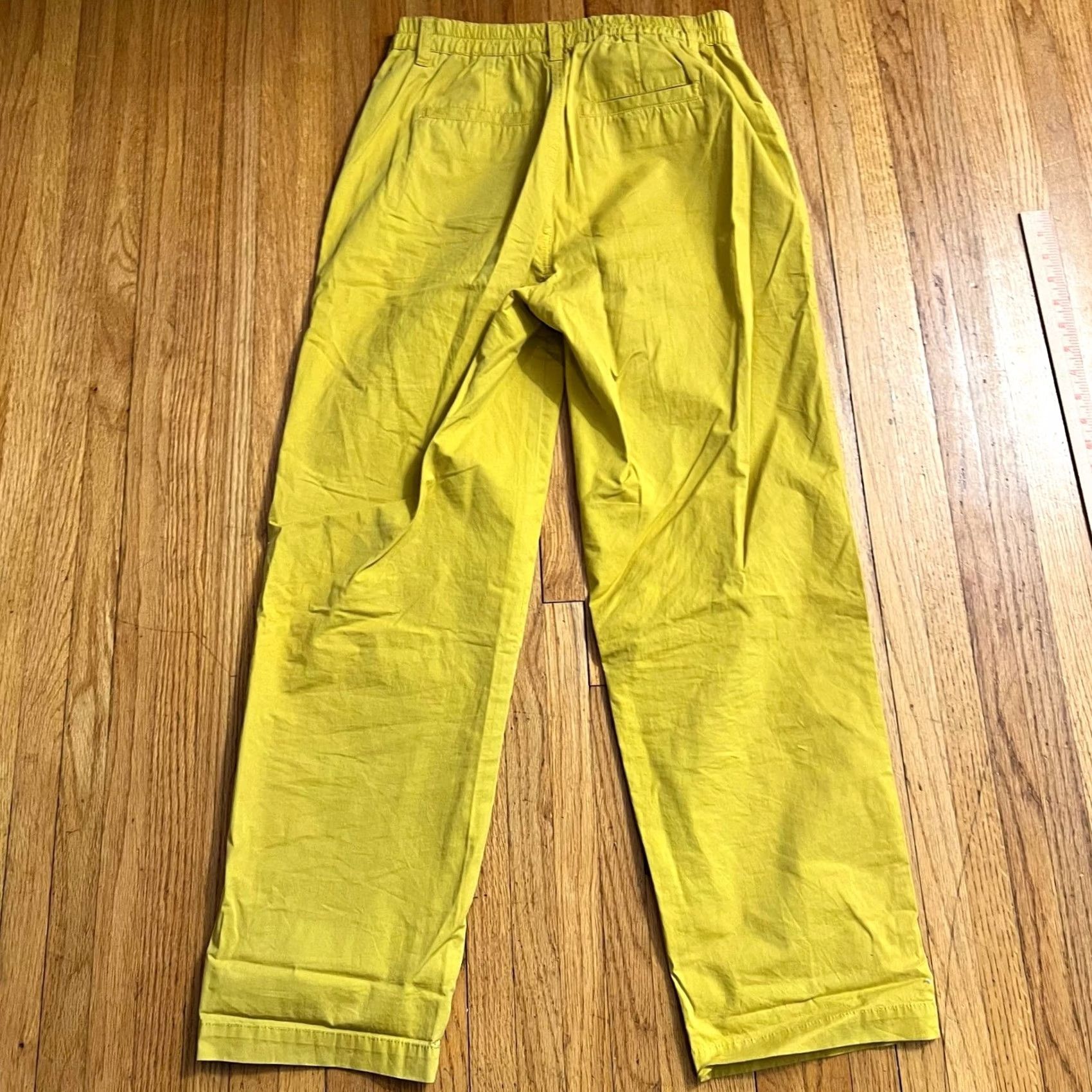 Vintage Sundance Pants Womens 6 Straight High Rise Cotton Chino Pant Yellow Adult Womens 6 Size 28" / US 6 / IT 42 - 3 Thumbnail