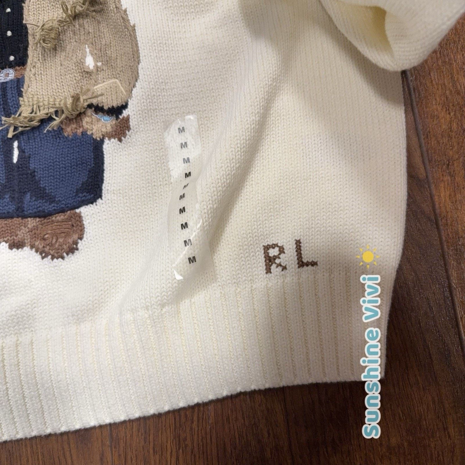 Ralph Lauren Purple Label NWT Ralph Lauren Women Bear Suit Crewneck Sweatshirt White Size US M / EU 48-50 / 2 - 3 Thumbnail