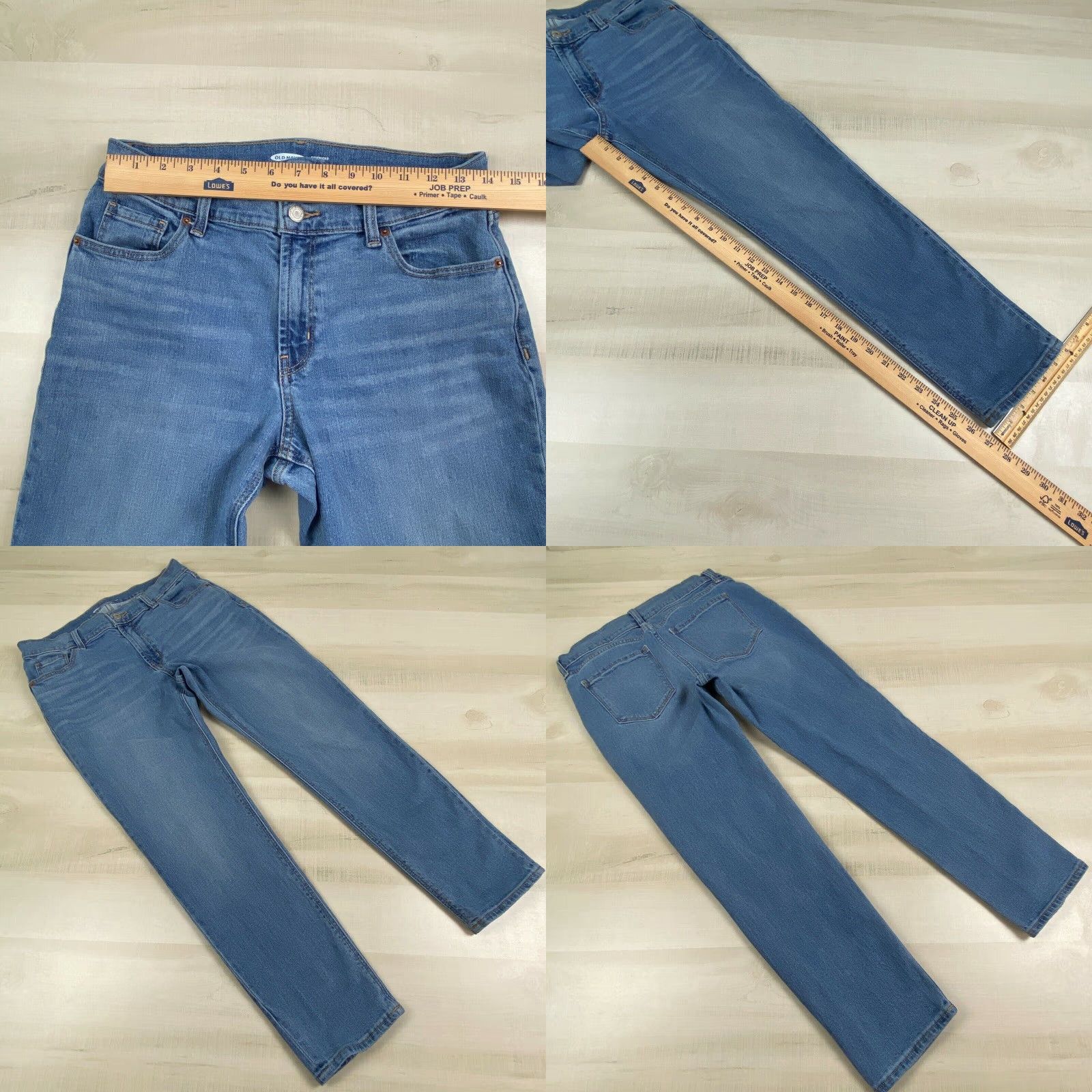 Old Navy Old Navy Women's Boyfriend Jeans Mid Rise Medium Wash Blue Denim Stretch Size 4 Size 27" / US 4 / IT 40 - 8 Thumbnail