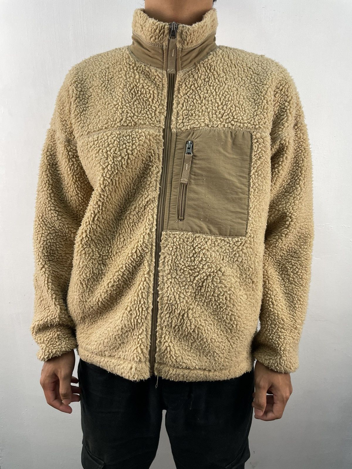 GU Japanese Brand GU Retro Deep Pile Fleece Jacket Sherpa Size US M / EU 48-50 / 2 - 2 Thumbnail