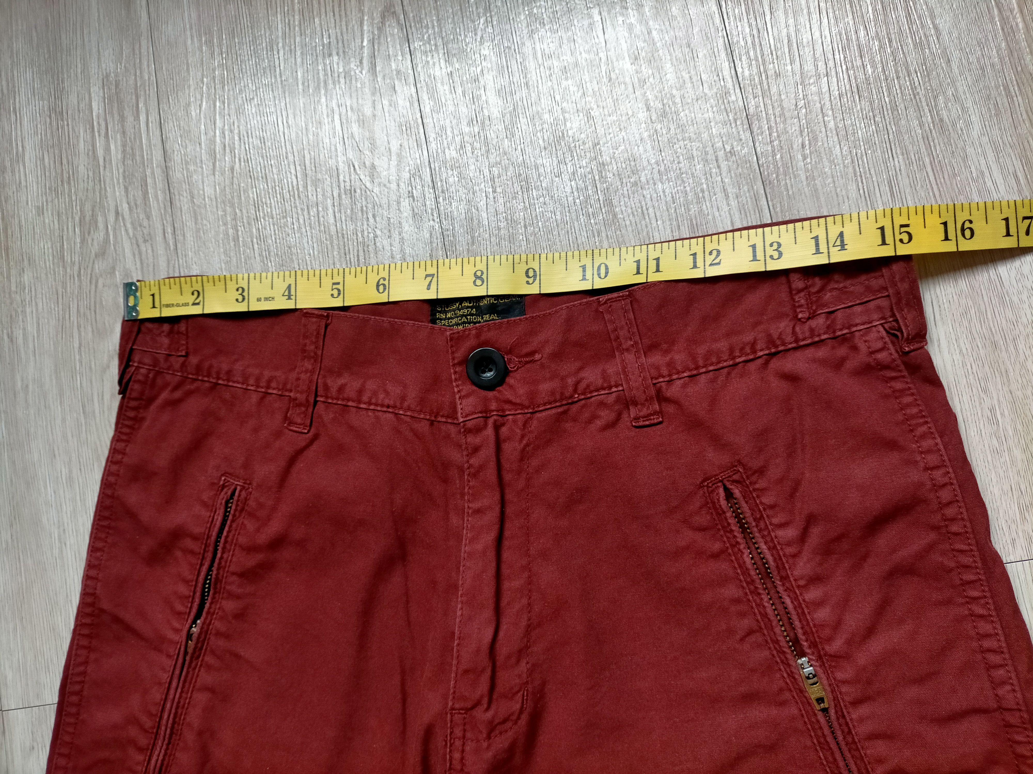 Stussy Stussy Authentic Gear Multipocket Zipped Red Pants Size US 30 / EU 46 - 25 Thumbnail
