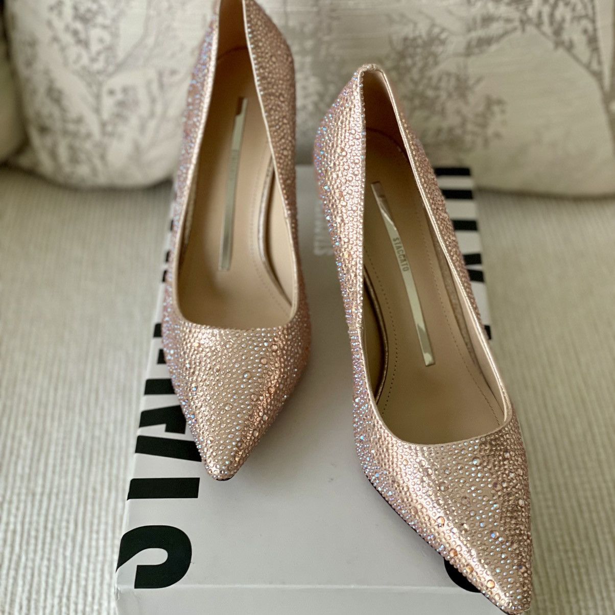 Other Staccato Crystal Embellished Wedding Formal Stiletto Shoes Size US 8 / IT 38 - 1 Thumbnail