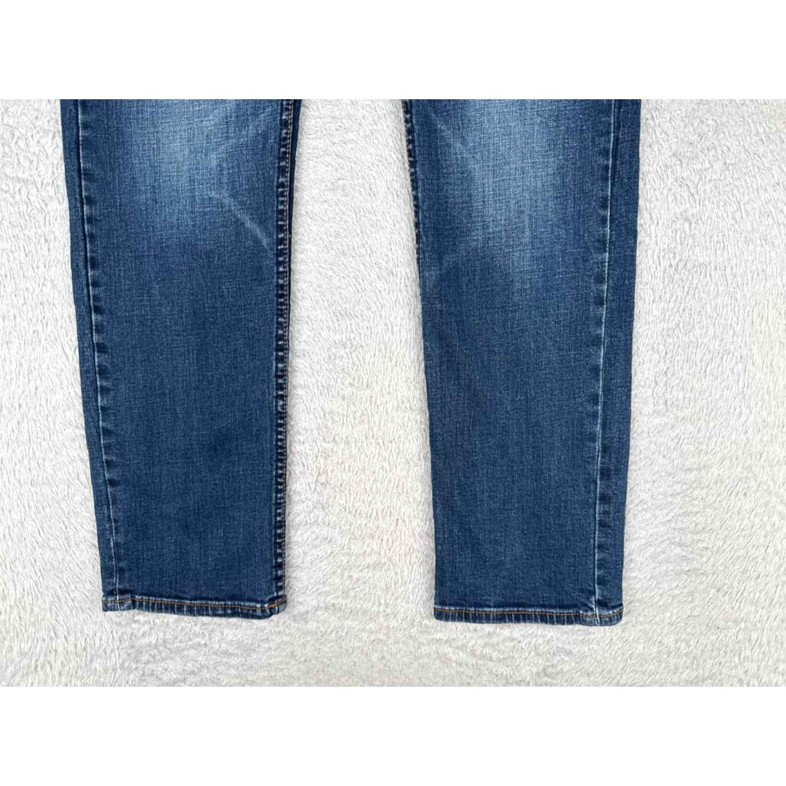 Vintage US Polo Assn Jeans Womens Straight 29 Blue Denim Cotton Blend Mid Rise 28x29 Distressed Zipper Button 90s Cowboy Theme Mens Womens Girls Size 29" - 2 Thumbnail