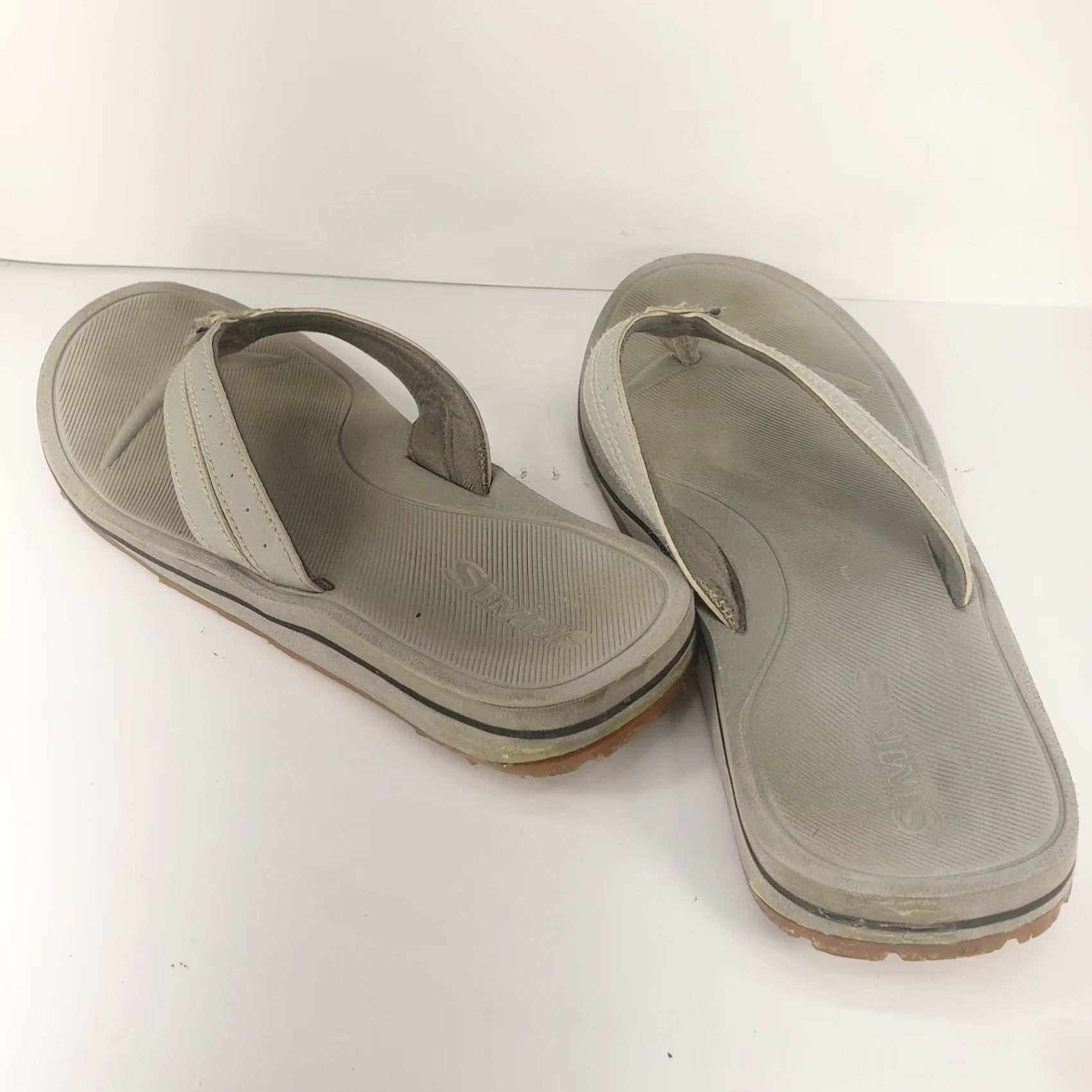 Vintage Simms Women’s Flip Flop Thong Sandals Size 9 Gray Slip On Boat Bottoms Shoes Casual Size 30" / US 8 / IT 44 - 4 Thumbnail