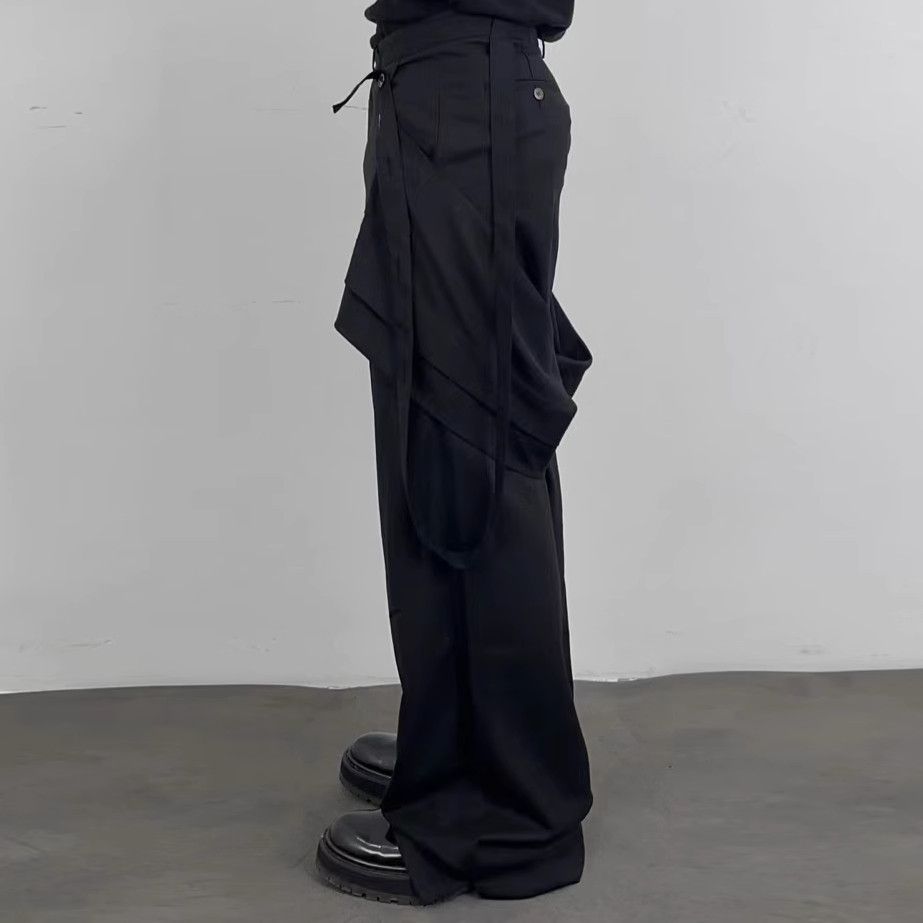 Designer × Japanese Brand Lace Up Wide Leg Suit Pants Baggy Size US 32 / EU 48 - 3 Thumbnail