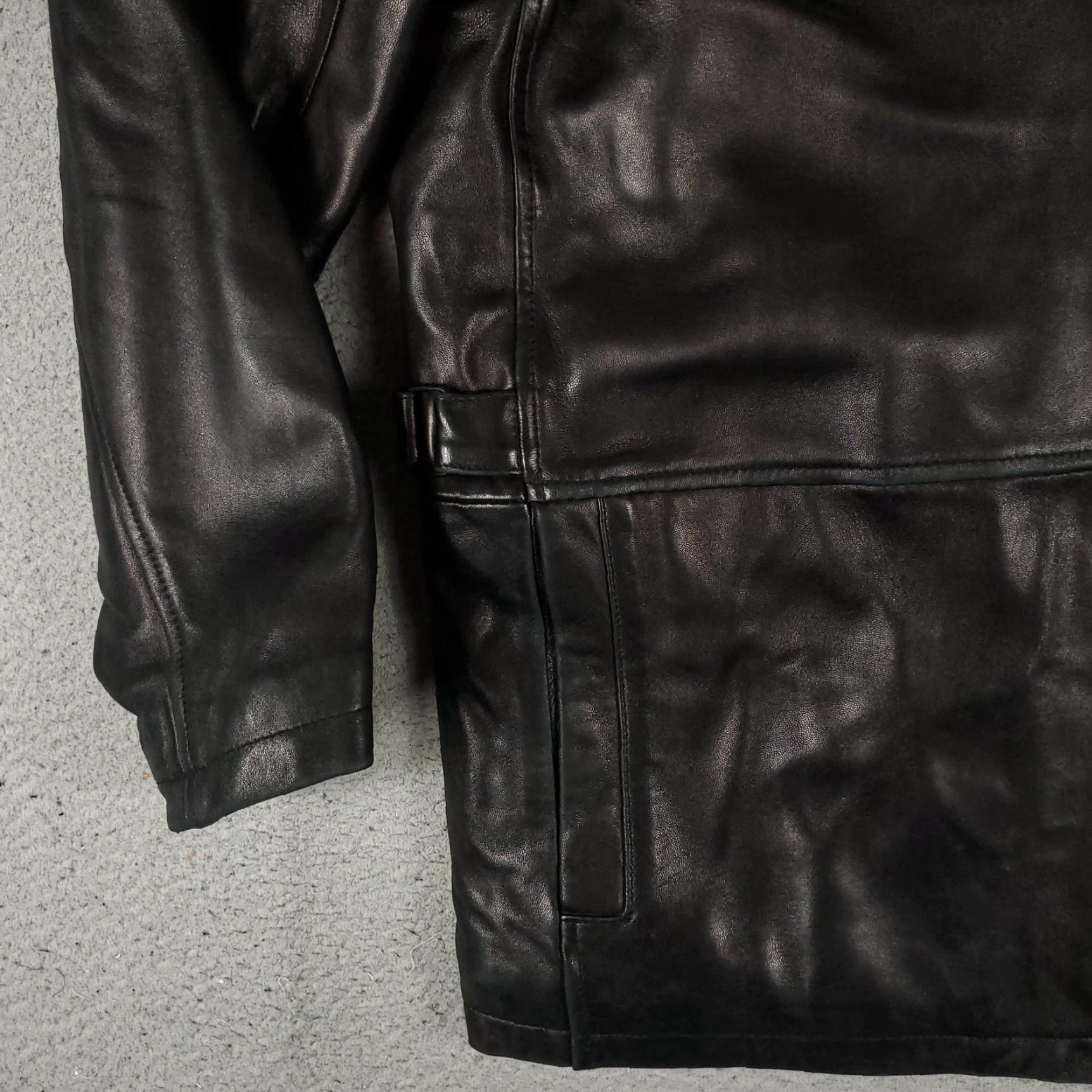 Vintage Marc New York Jacket Mens Small Black Leather Zip Up Quilted Lined Classic Coat Size US S / EU 44-46 / 1 - 3 Thumbnail