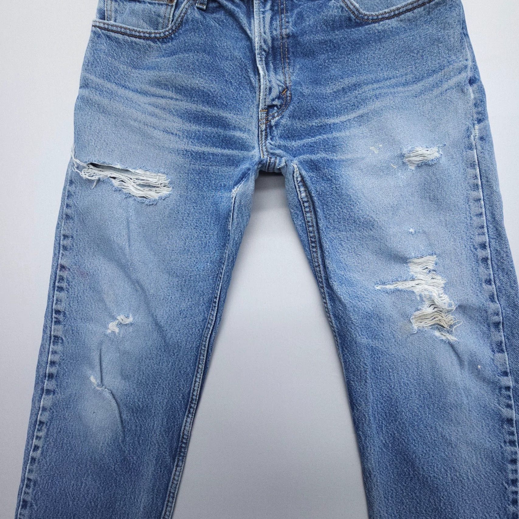 Levi's Levi's Jeans 505 Straight Leg Mens 34 x 30 Inseam Distressed Denim Blue 5-Pocket Regular Fit Vintage: No Size US 34 / EU 50 - 6 Thumbnail