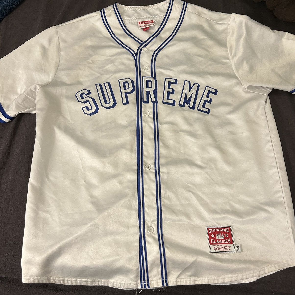 Supreme Supreme Satin Baseball Jersey 2XL Size US XXL / EU 58 / 5 - 1 Thumbnail