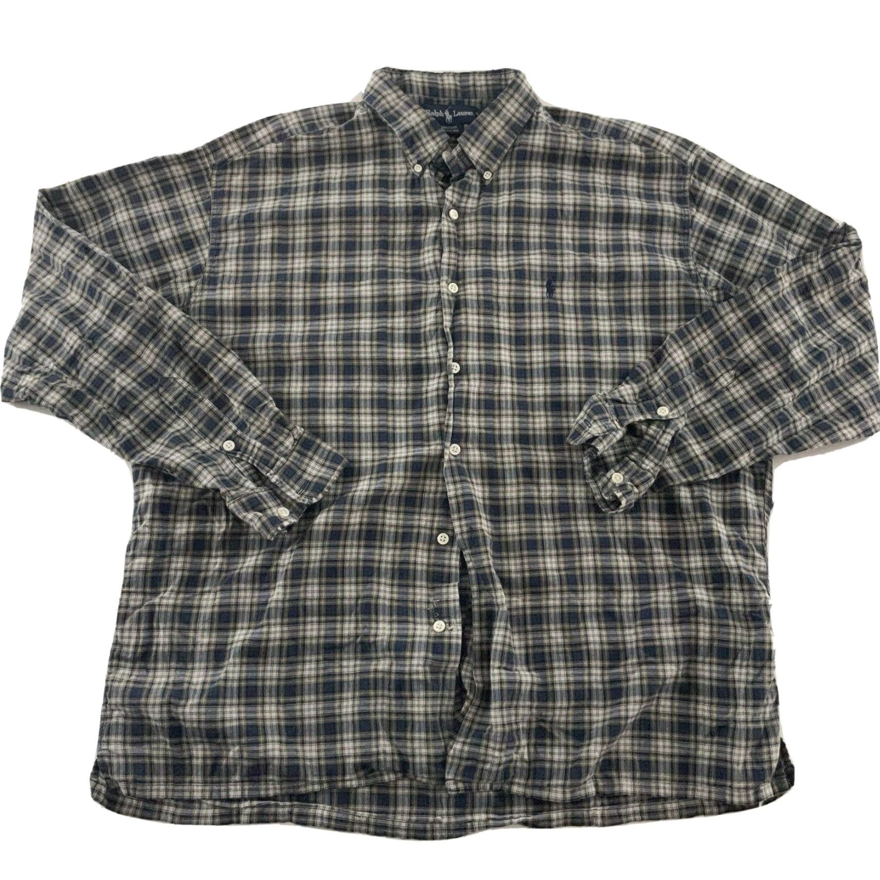 Polo Ralph Lauren Polo Ralph Lauren Greggor Plaid Long Sleeve Button Front shirt Men's XL Blue Multicolor Button-Up Size US XL / EU 56 / 4 - 2 Thumbnail