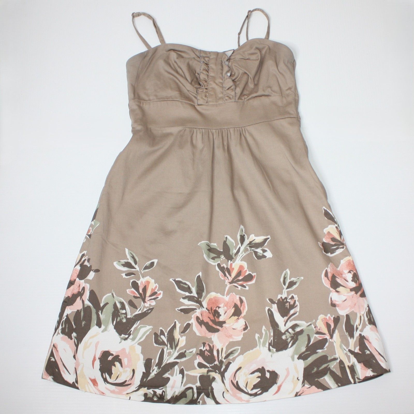 RW&CO. Beige Color Floral Dress with Removable Straps in size US 10 Size L / US 10 / IT 46 - 4 Thumbnail