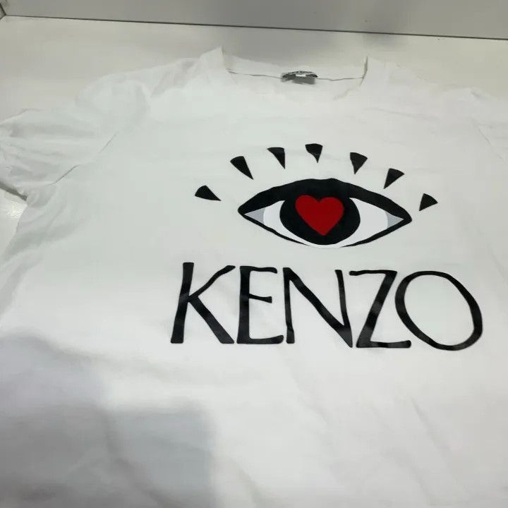 Kenzo KENZO Heart Eye Design Cotton T-Shirt -2507 Size S / US 4 / IT 40 - 7 Thumbnail