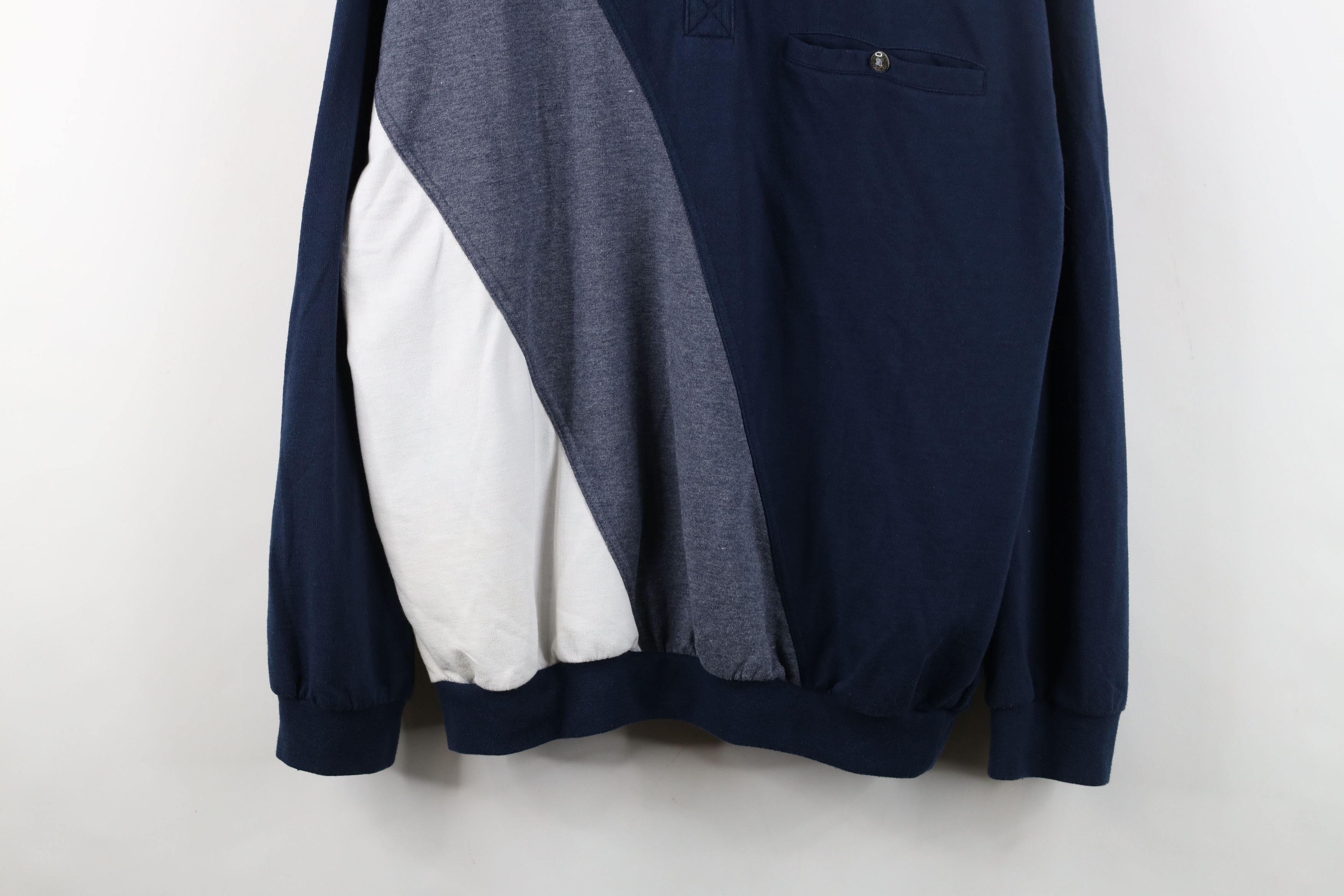 Vintage Vintage 90s Streetwear Block Pullover Long Sleeve Rugby Polo Size US L / EU 52-54 / 3 - 3 Thumbnail