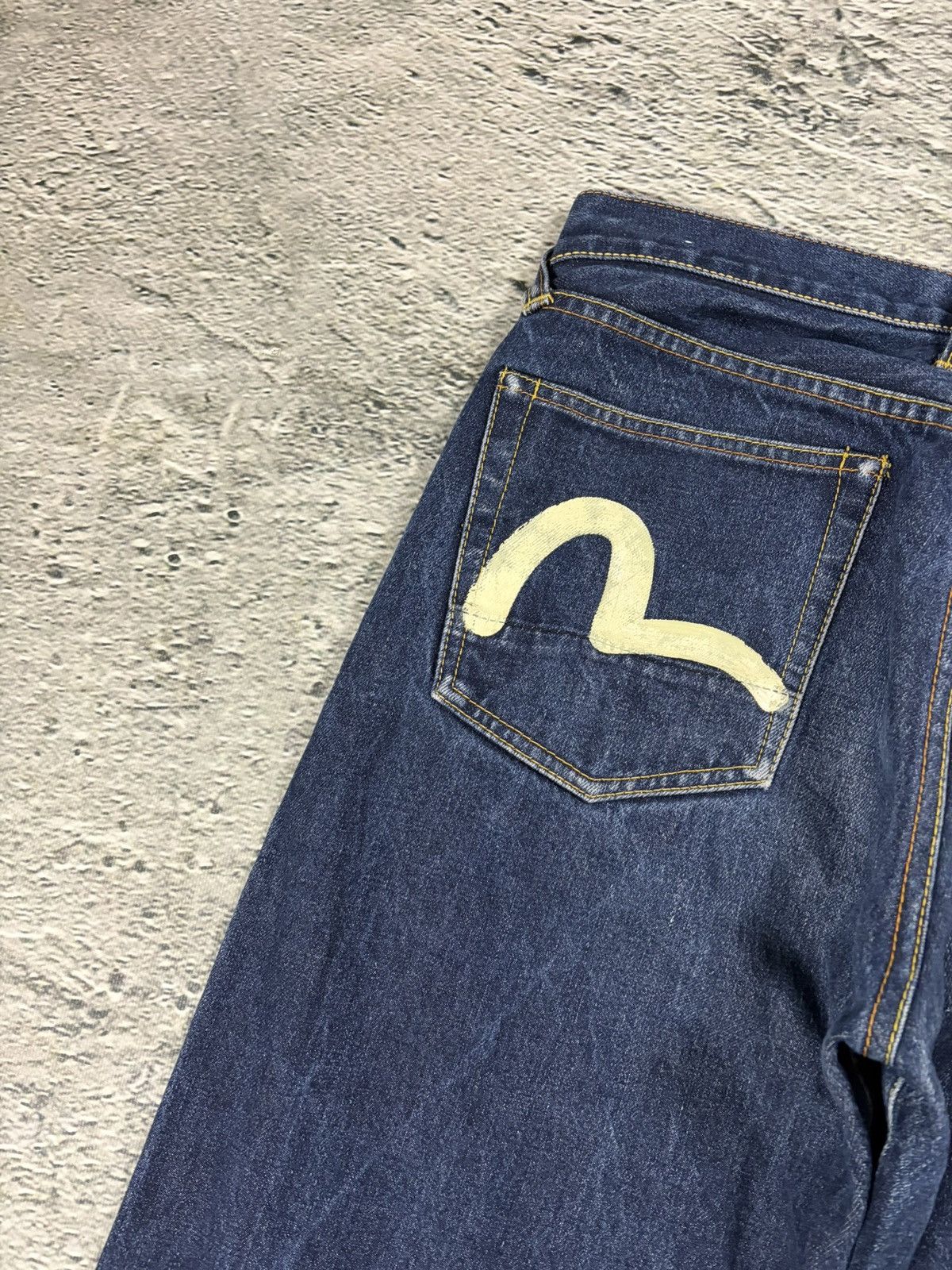 Evisu Evisu jeans vintage handpainted seagull logo selvedge white Size US 30 / EU 46 - 3 Thumbnail