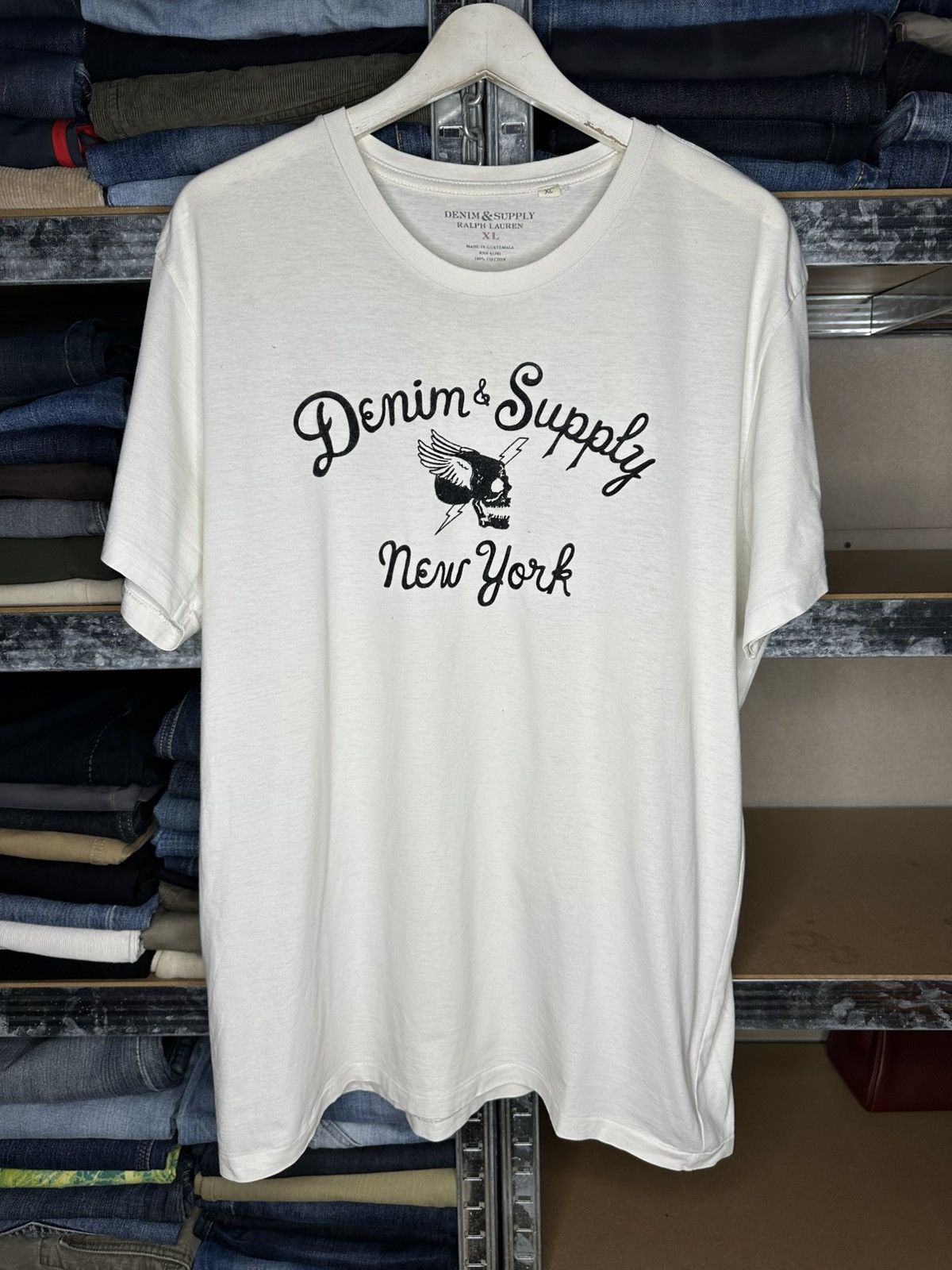 Denim & Supply Ralph Lauren Denim & Supply Ralph Lauren Skull Wing Graphic T-Shirt Size US XL / EU 56 / 4 - 1 Thumbnail