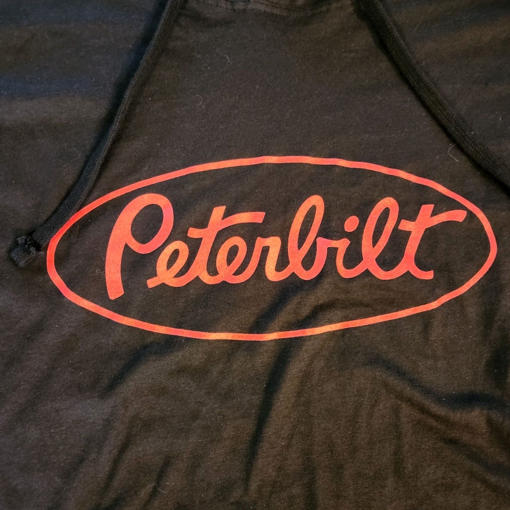 Vintage Peterbilt Lightweight Hoodie Mens XL Pullover Black Official Licensed Trucking Size US XL / EU 56 / 4 - 3 Thumbnail