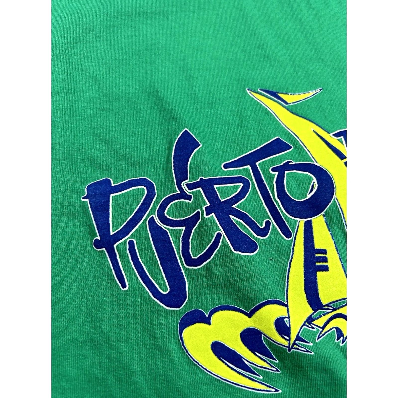 Hanes VINTAGE Puerto Rico Destination Tee Green XL Mens 2000s Graphic Print Hanes Shirt Size US XL / EU 56 / 4 - 3 Thumbnail