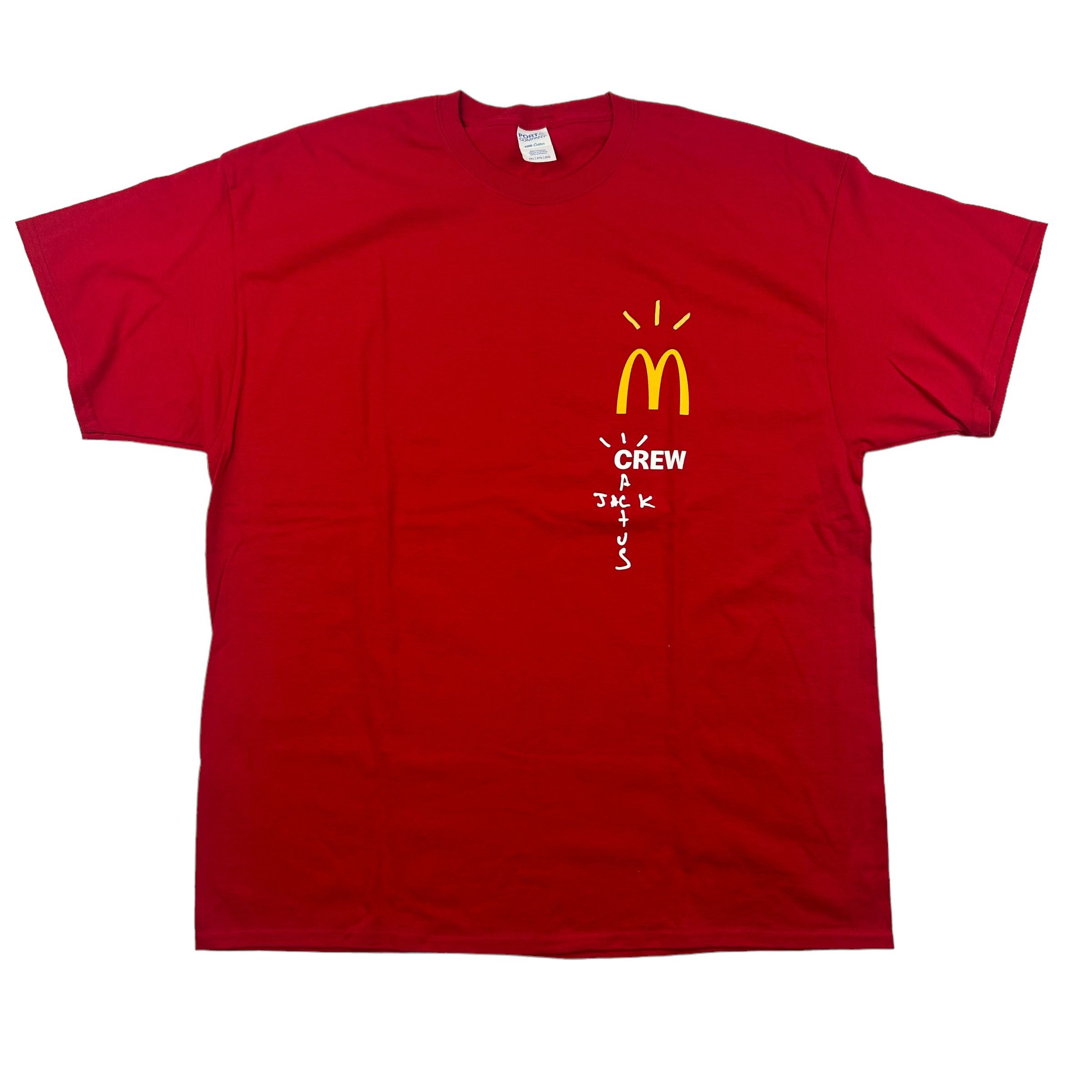 image of New Travis Scot X Mcdonalds Crew Tee in Red, Men's (Size 2XL)