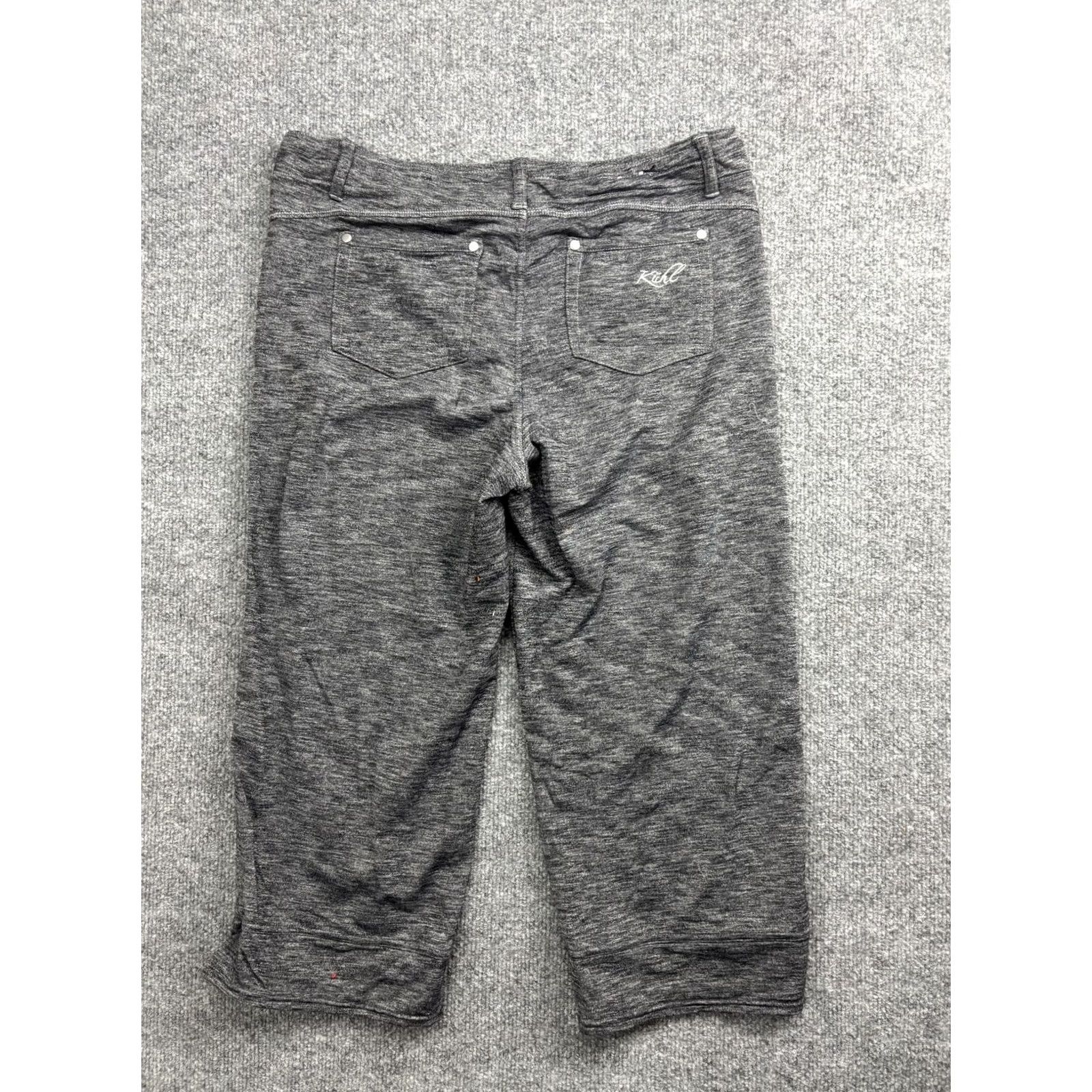 Vintage Kuhl Capri Pants Womens 14 Gray Jersey Stretch Elastic Waist 5 Pocket Casual Size XL / US 12-14 / IT 48-50 - 7 Thumbnail